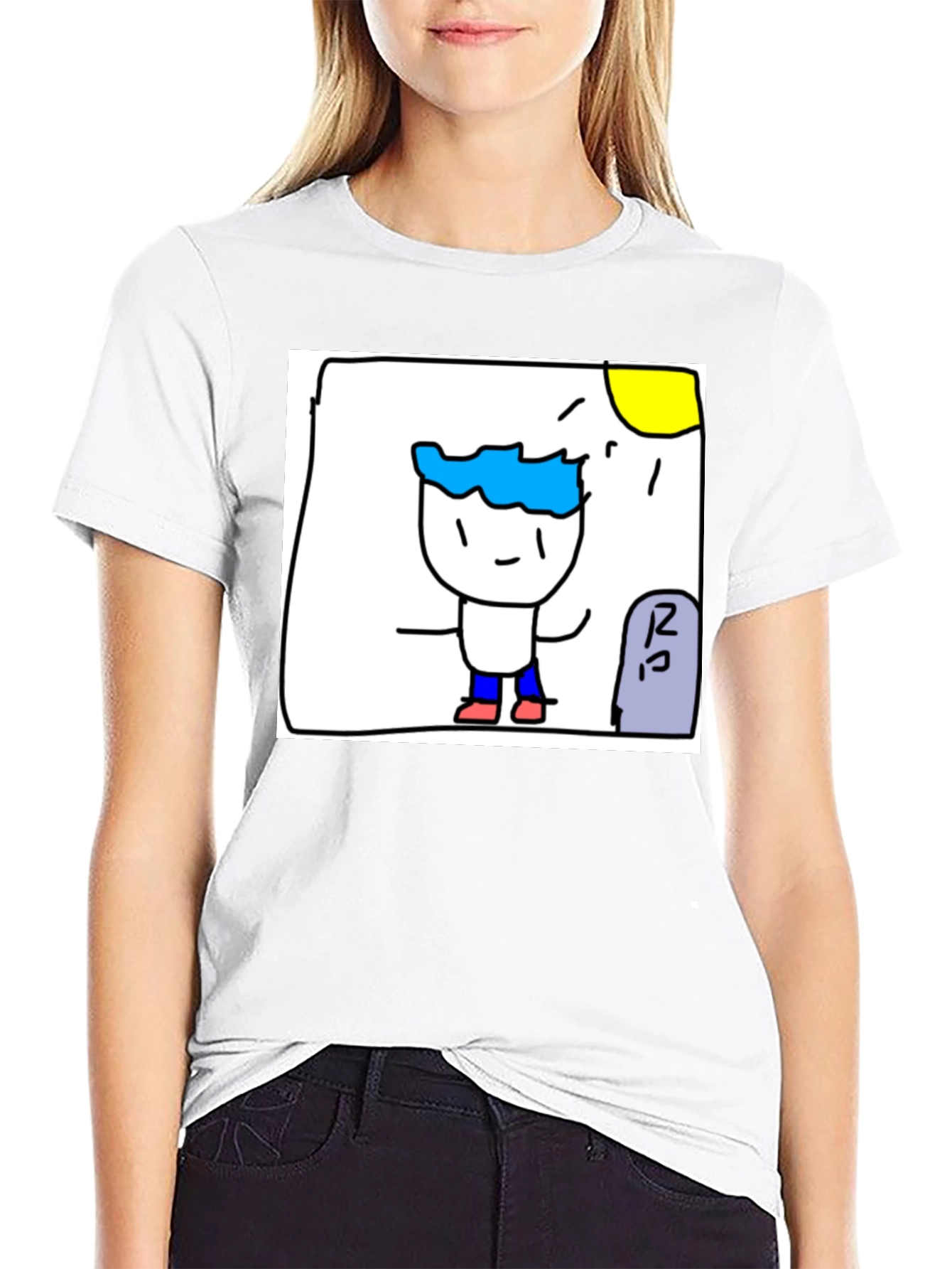 Cartoon Character Black T-Shirt