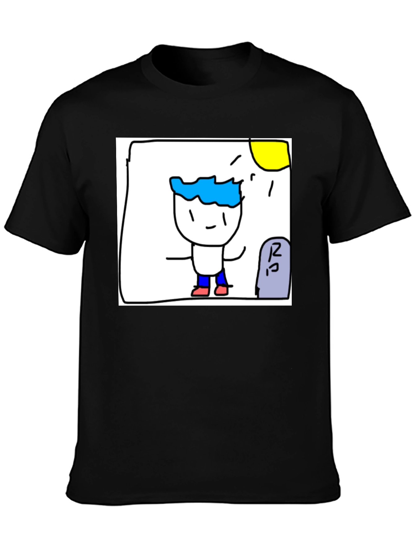 Cartoon Character Black T-Shirt