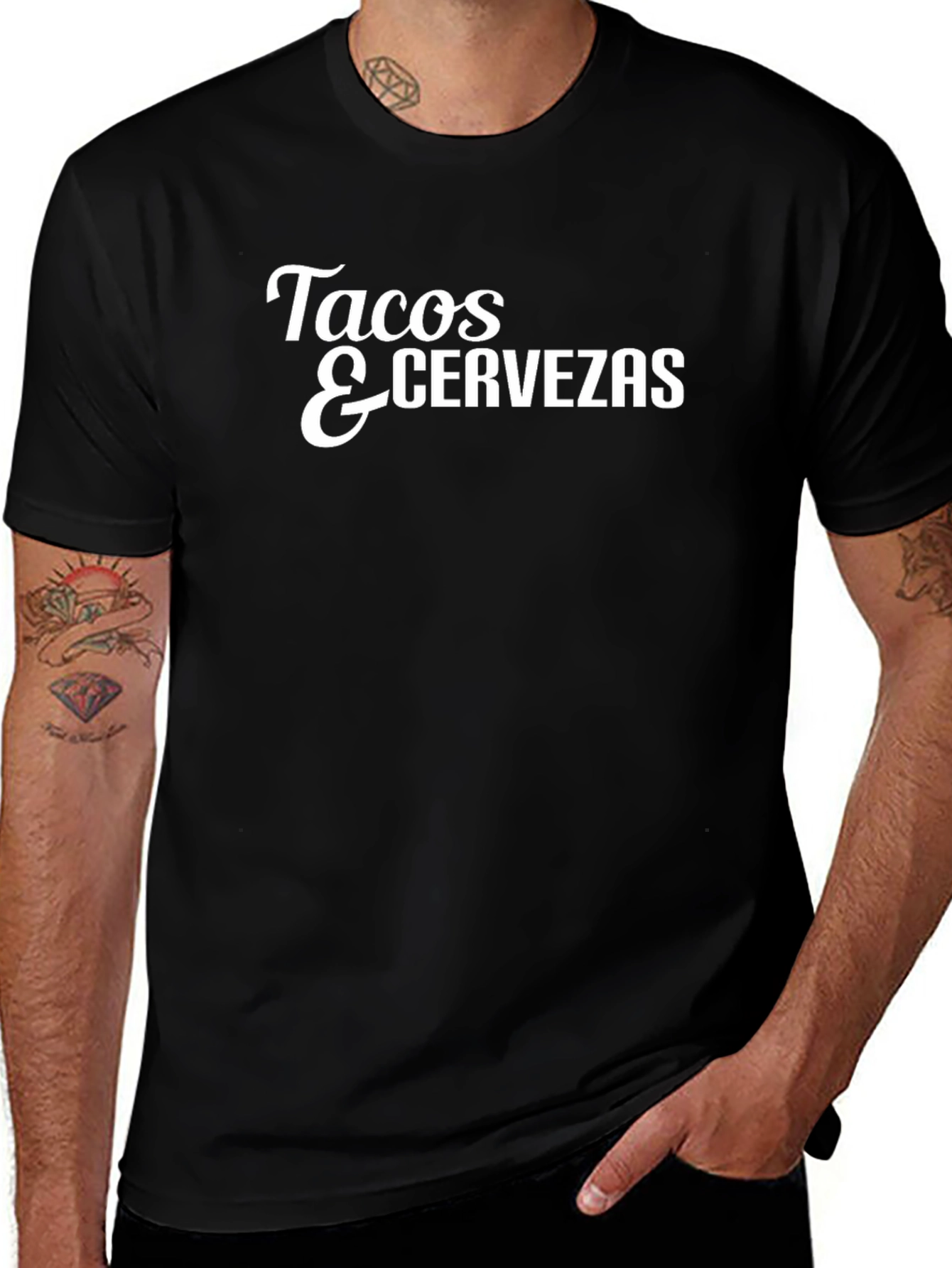 Tacos & Cervezas Graphic Tee - Black