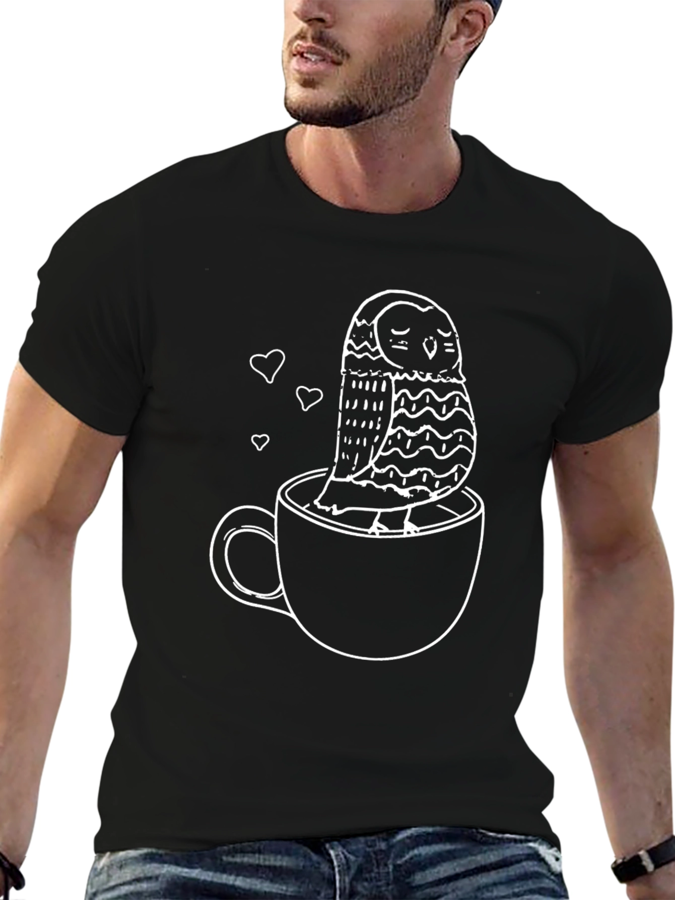 Owl in Cup Graphic Tee - Relaxed Fit