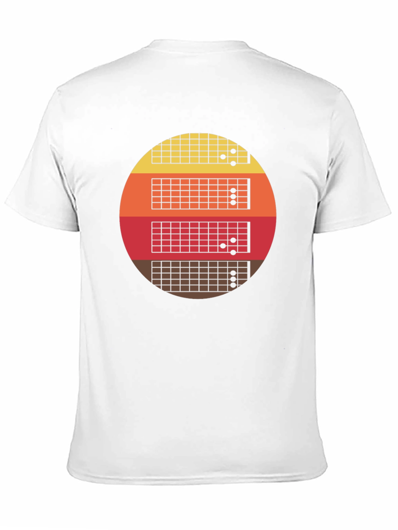 Retro Guitar Fretboard Sunset T-Shirt