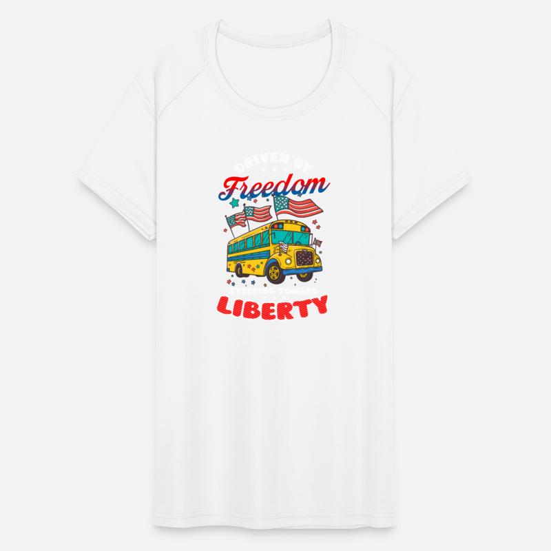 Patriotic Bus Driver Steering Toward Liberty