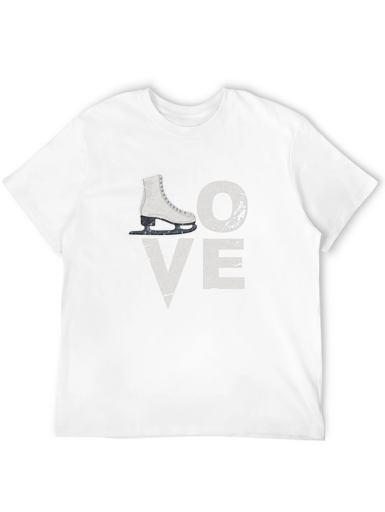 Love Ice Skating T-Shirt Black Cotton Tee