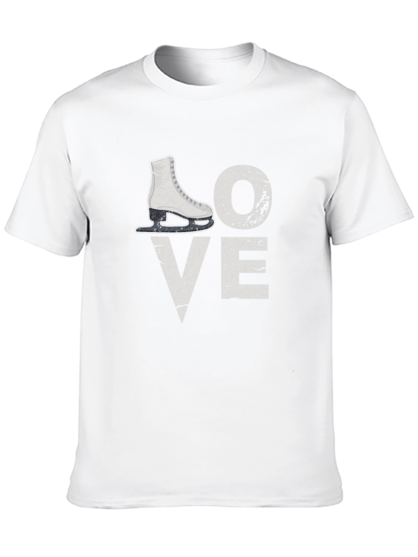 Love Ice Skating T-Shirt Black Cotton Tee