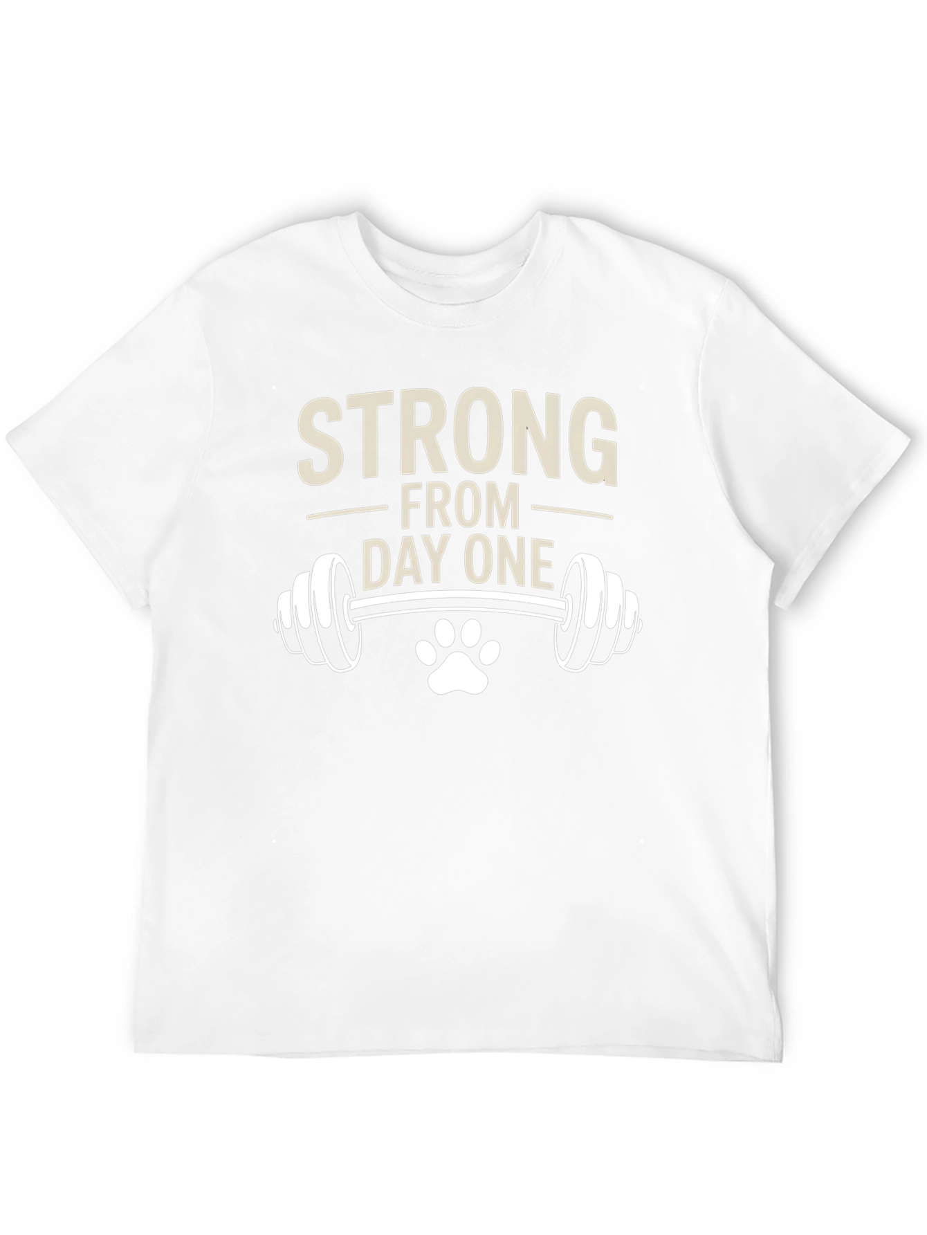 Strong From Day One Mens Black Graphic Tee