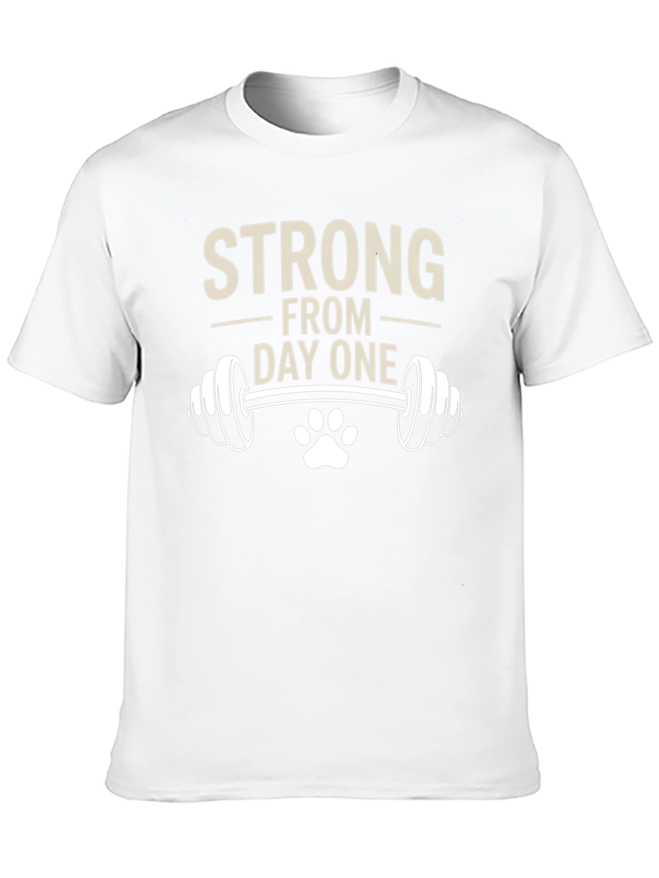 Strong From Day One Mens Black Graphic Tee