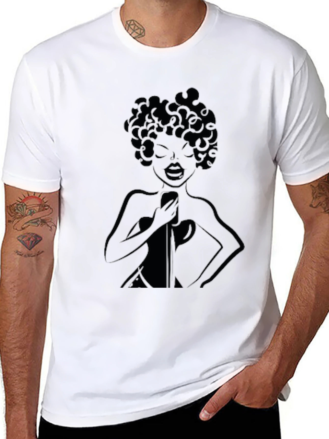 Retro Singer Black T-Shirt