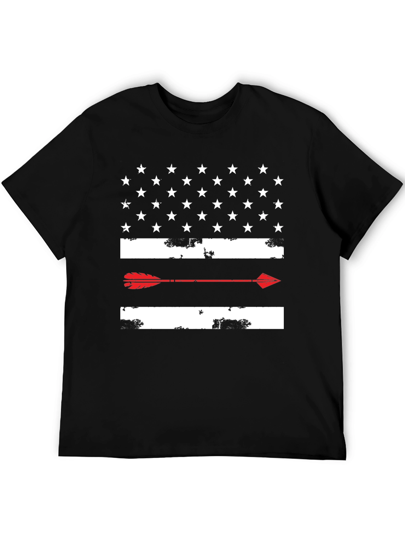American Flag Arrow Graphic Tee - Black