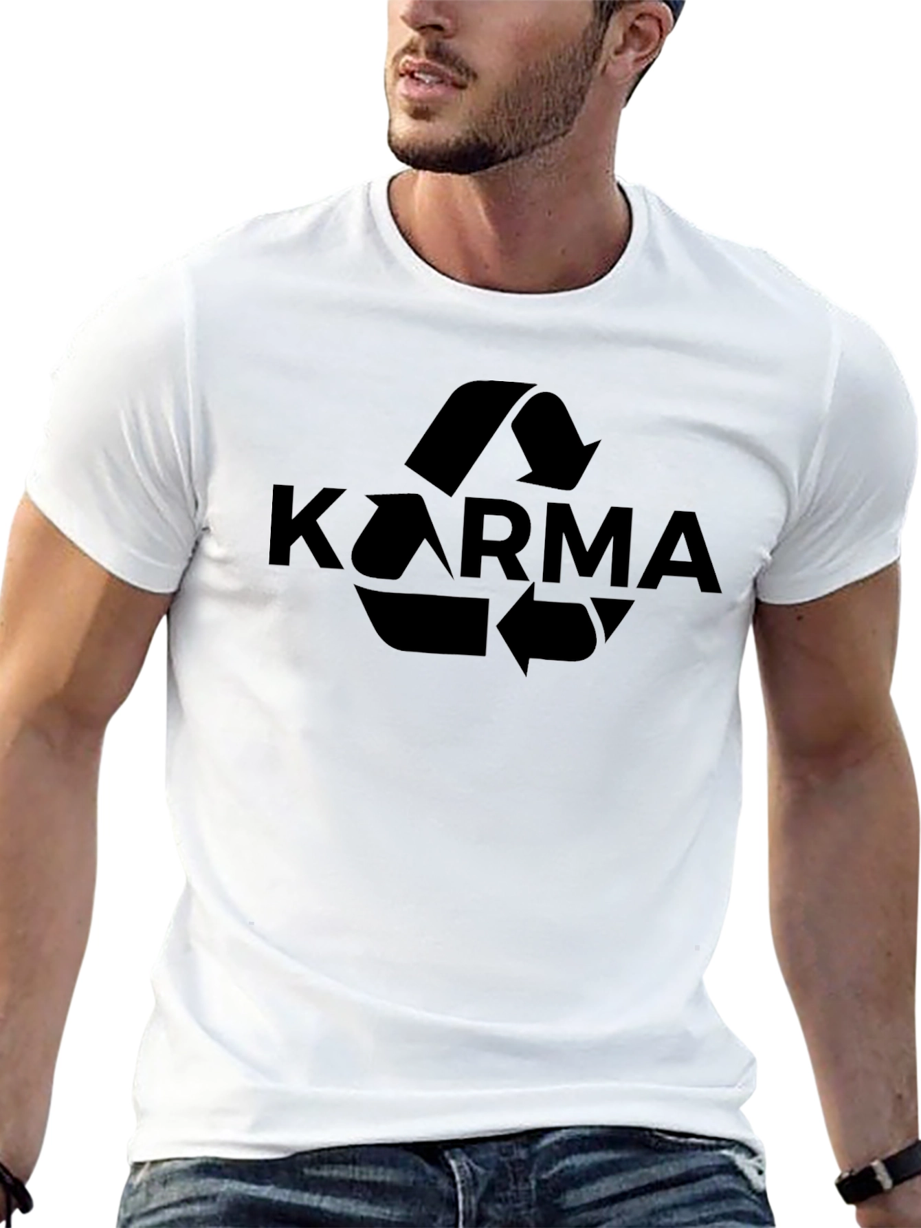 Karma Recycle Symbol Graphic T-Shirt
