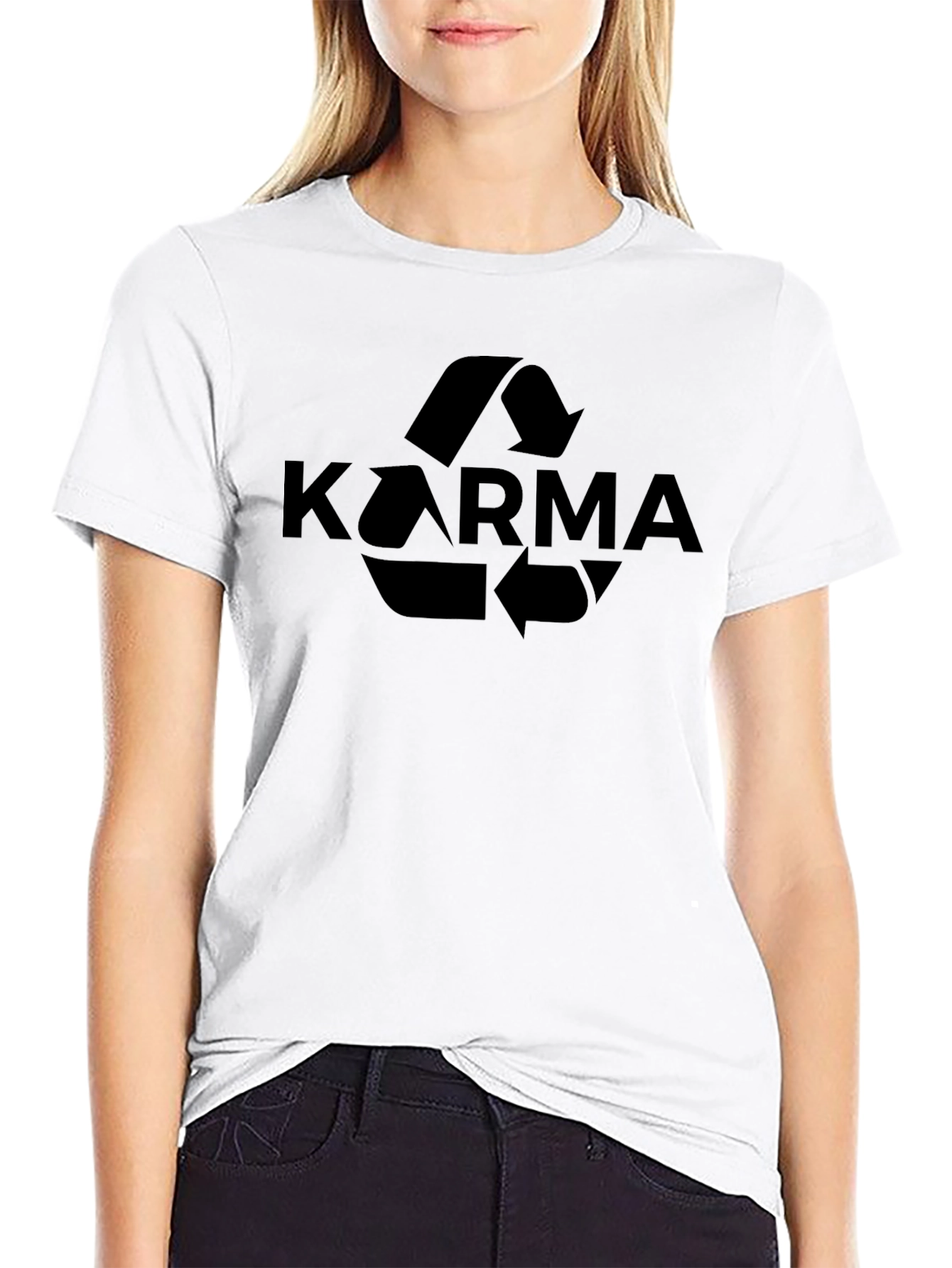 Karma Recycle Symbol Graphic T-Shirt