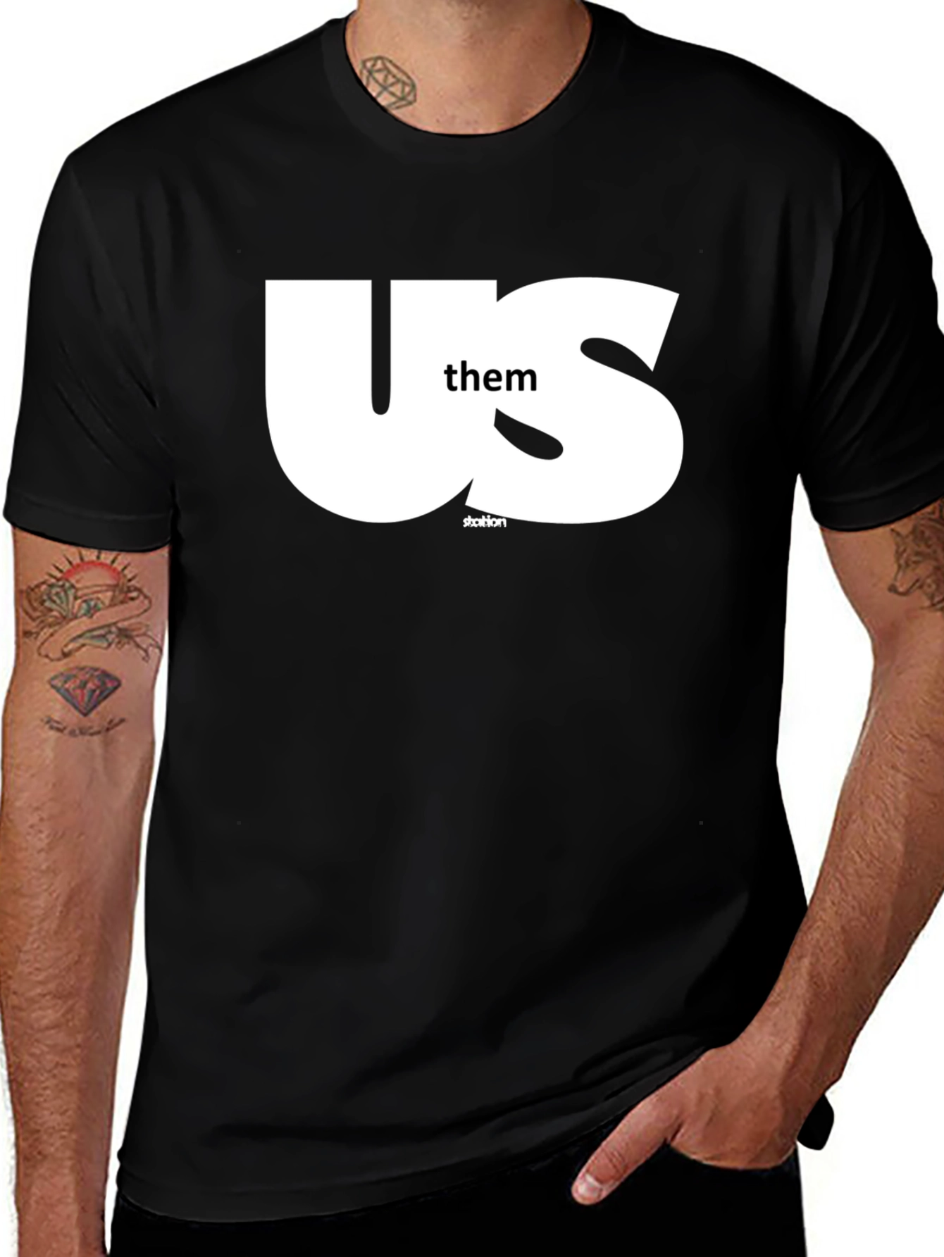 Us Them Graphic Tee - Black T-Shirt