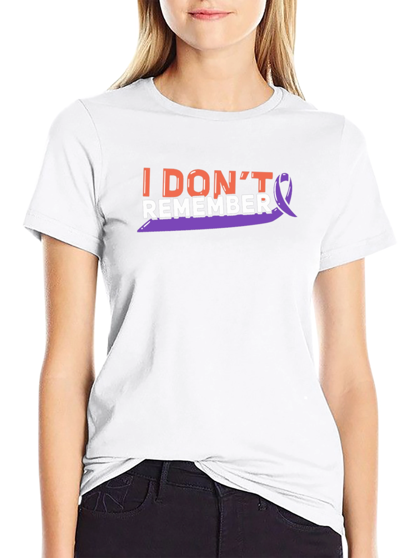 I Dont Remember Purple Ribbon T-Shirt