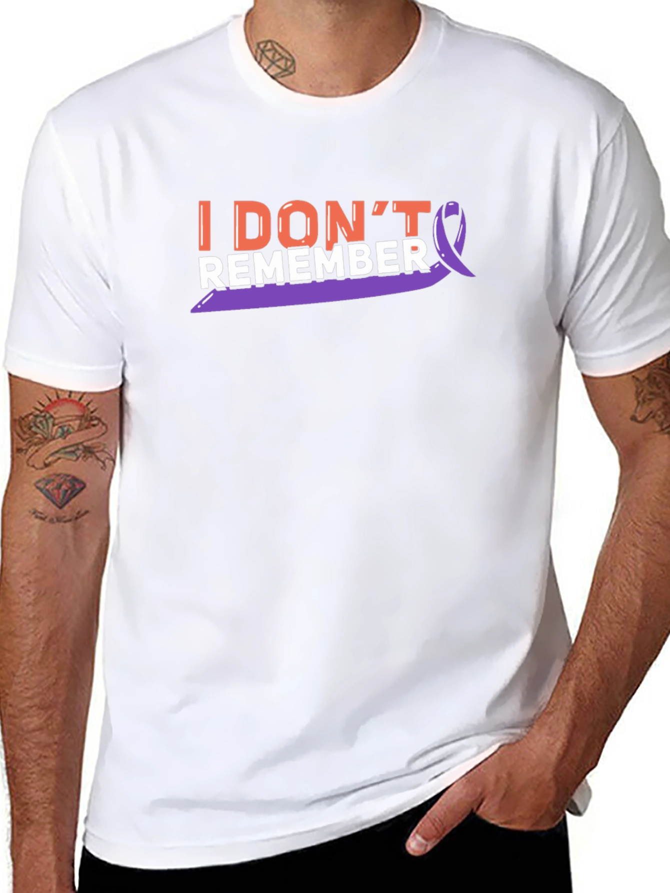 I Dont Remember Purple Ribbon T-Shirt