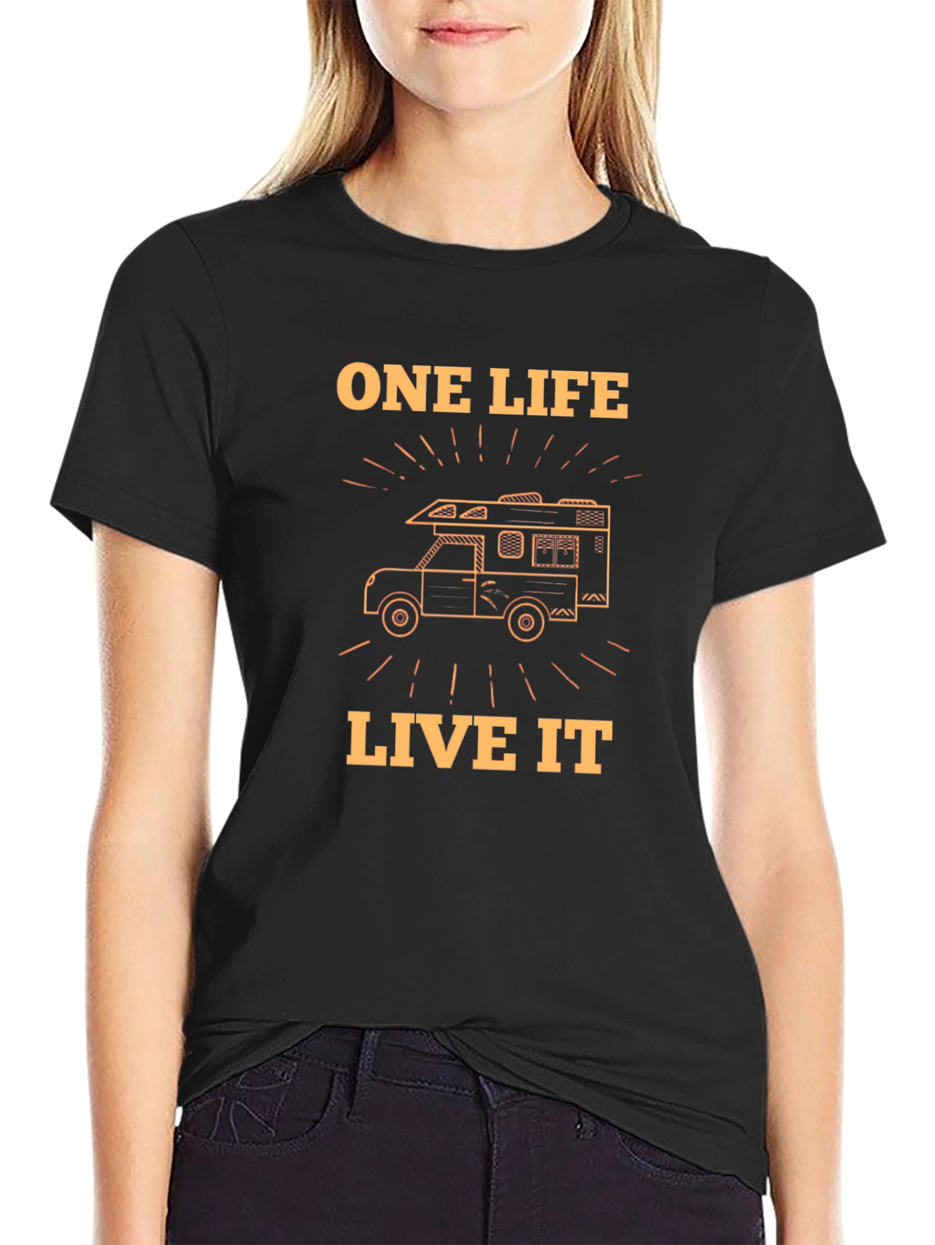 One Life Live It RV Graphic Tee - Black