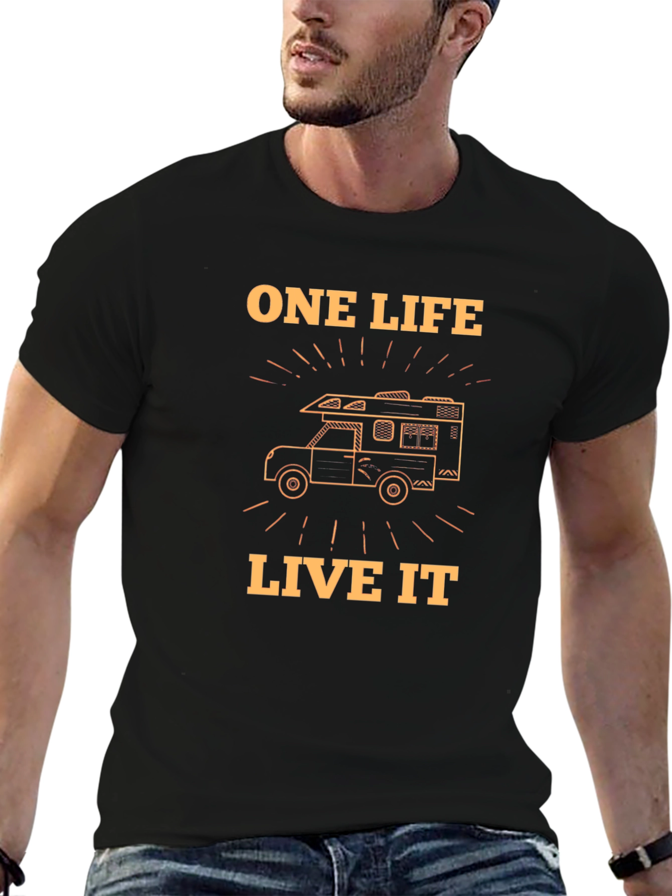 One Life Live It RV Graphic Tee - Black
