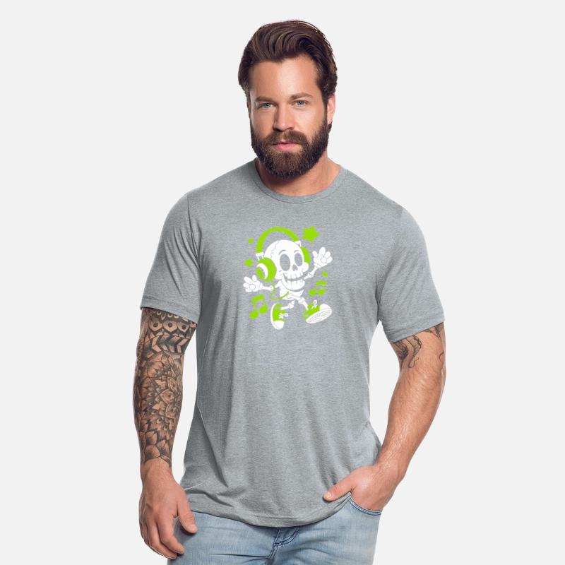 Playful Skeleton with Headphones and Music