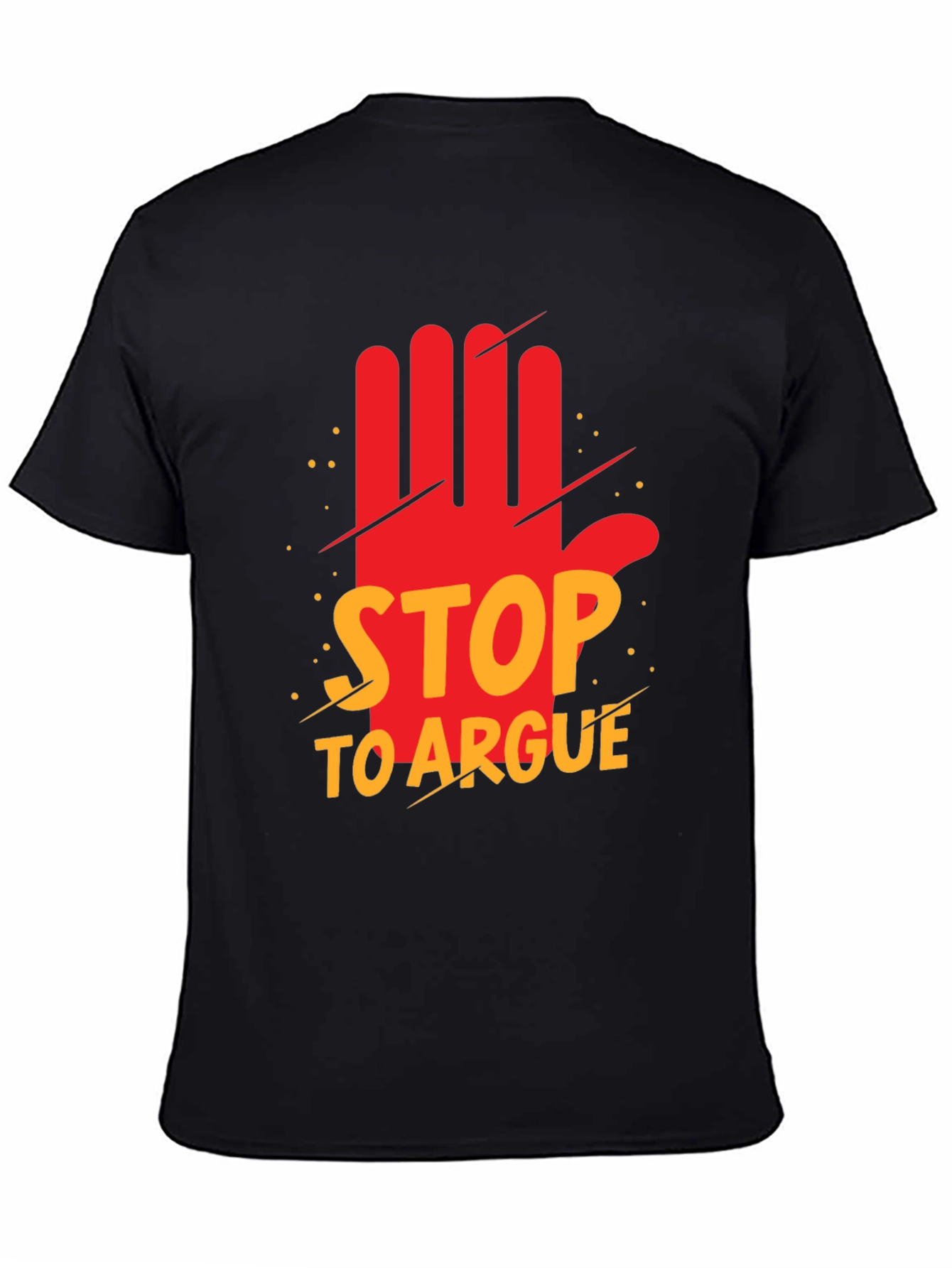 Stop to Argue Graphic Tee - Black