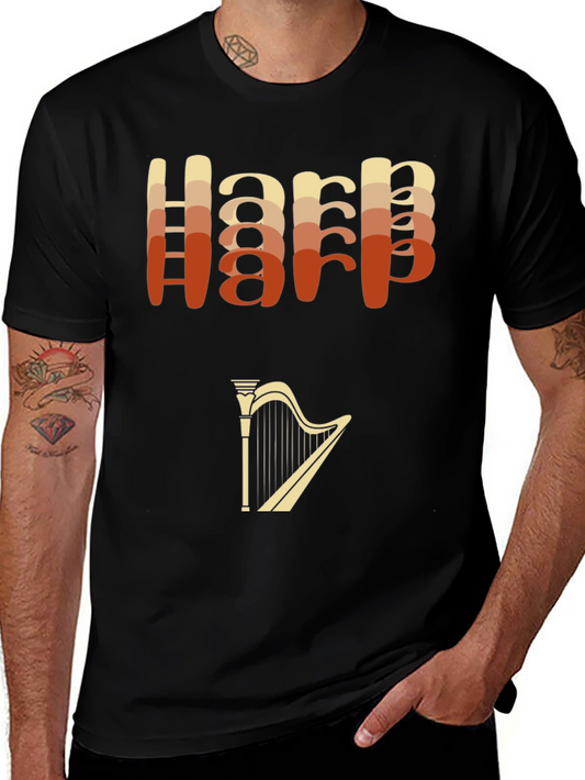 Retro Harp Graphic T-Shirt