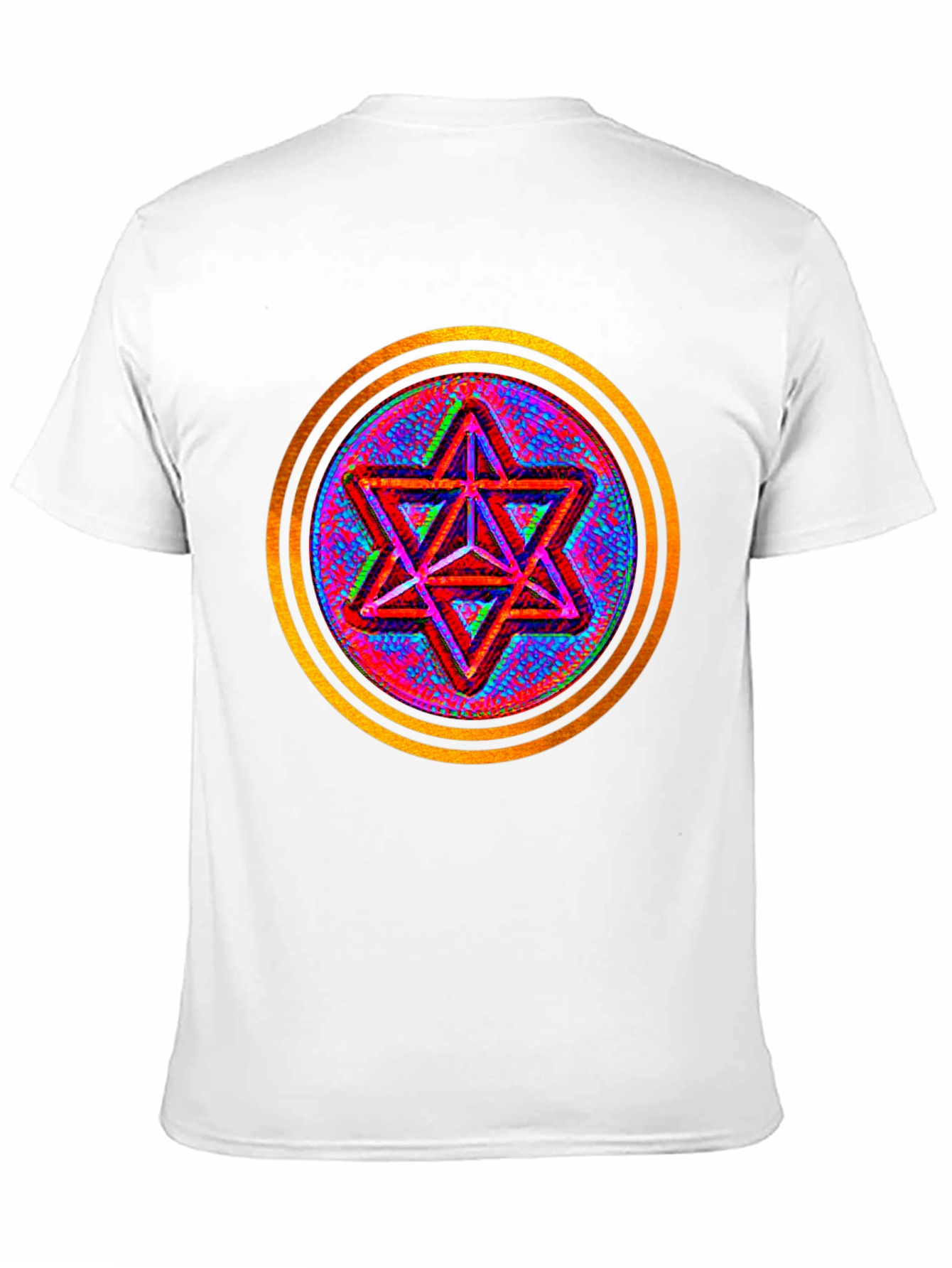 Geometric Star Graphic Tee - Black