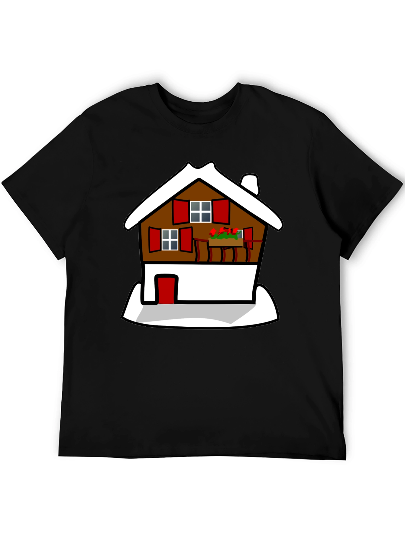 Chalet Graphic Tee -  Cozy Cabin Style T-Shirt