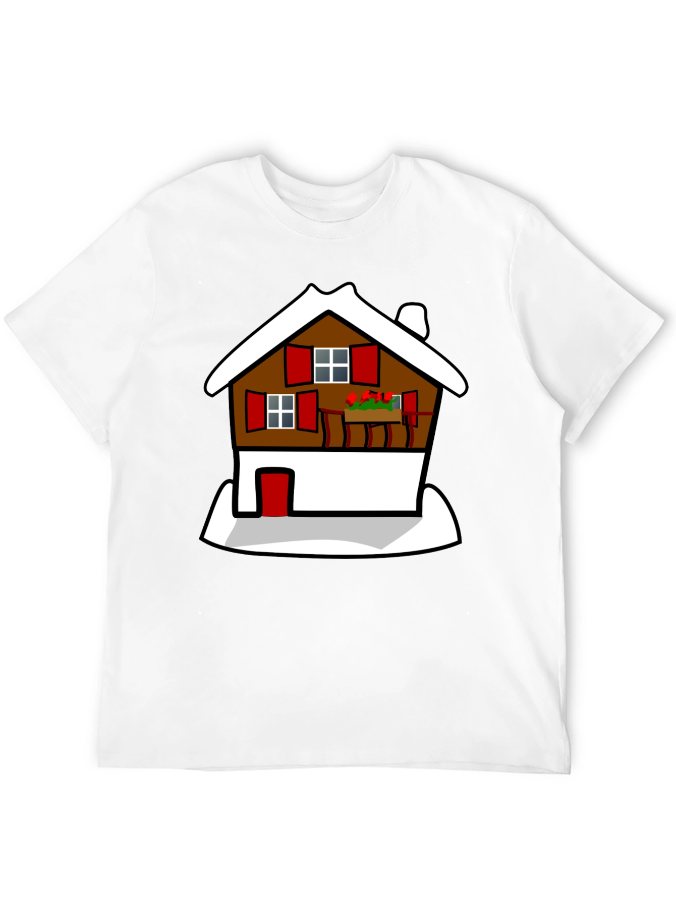Chalet Graphic Tee -  Cozy Cabin Style T-Shirt