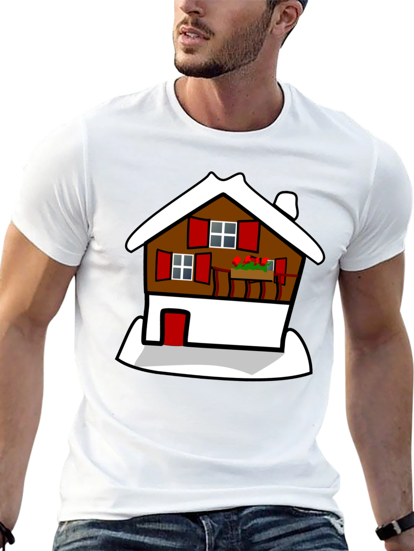 Chalet Graphic Tee -  Cozy Cabin Style T-Shirt
