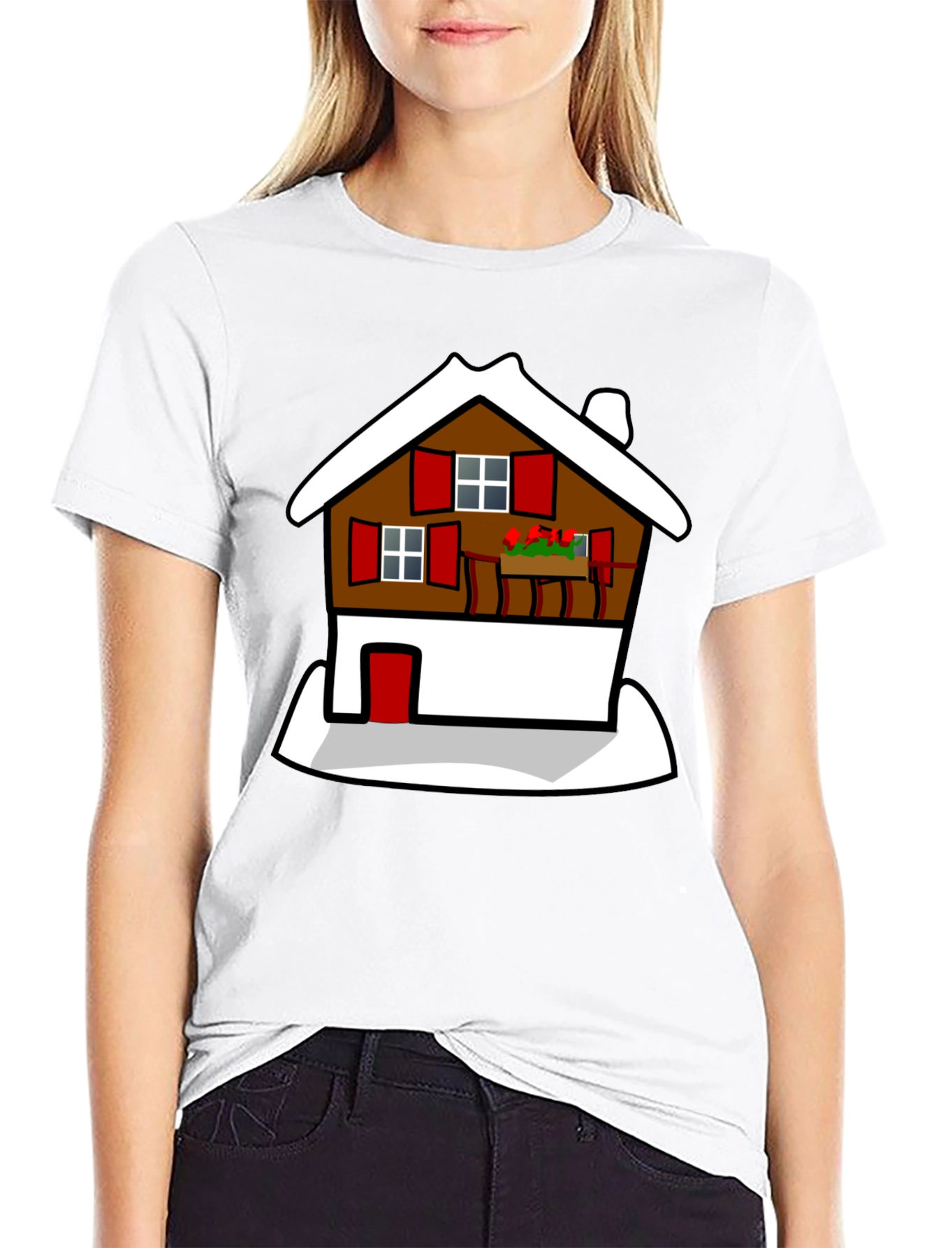 Chalet Graphic Tee -  Cozy Cabin Style T-Shirt