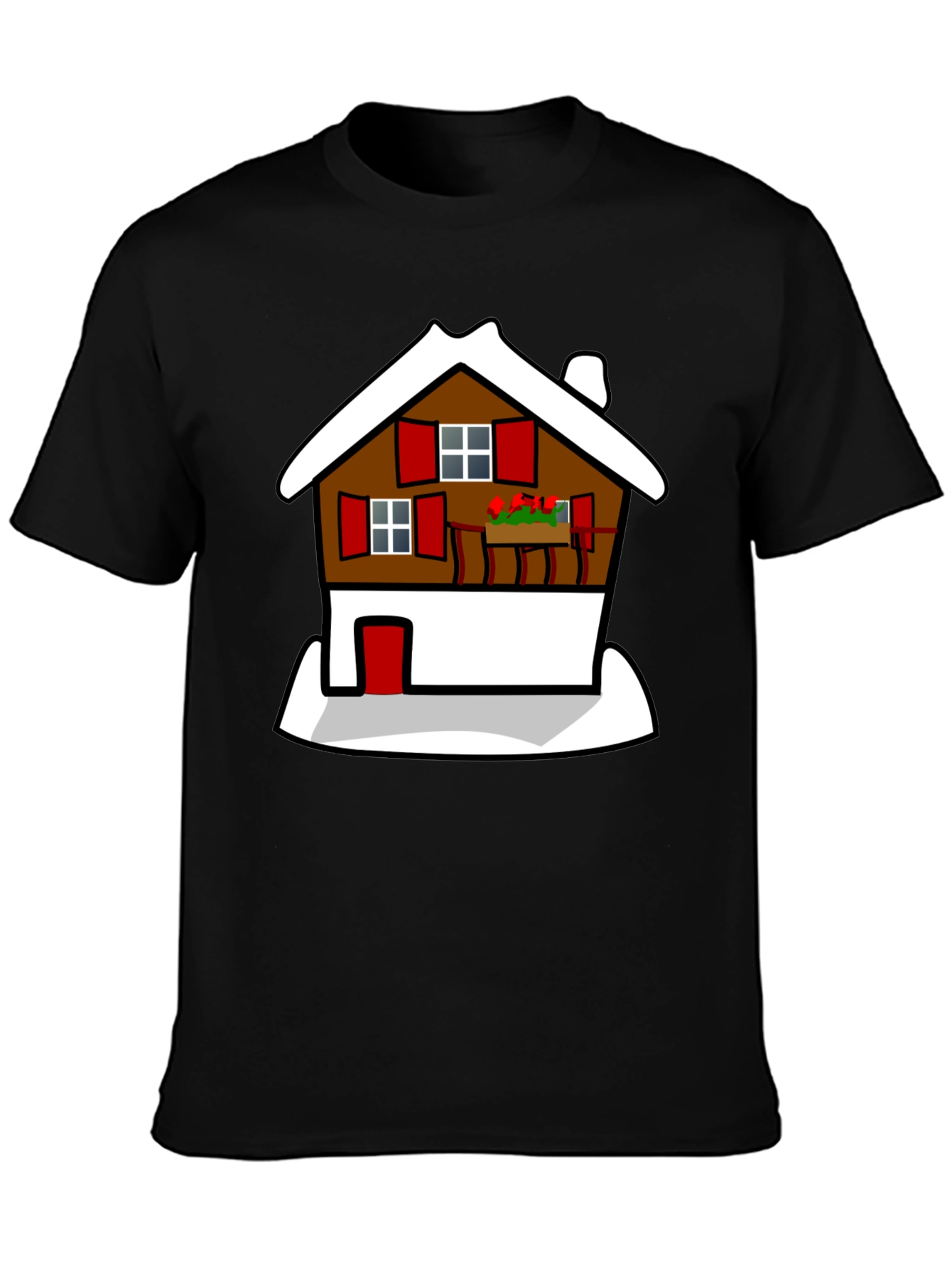 Chalet Graphic Tee -  Cozy Cabin Style T-Shirt