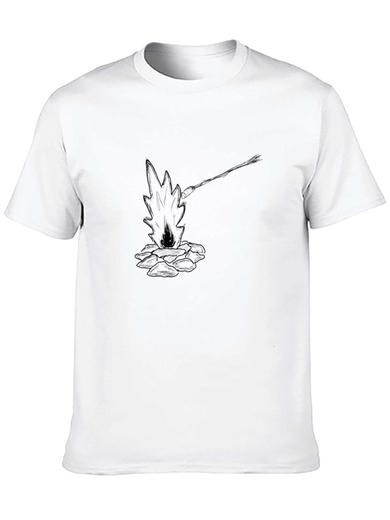Campfire Graphic T-Shirt - Black Cotton Tee