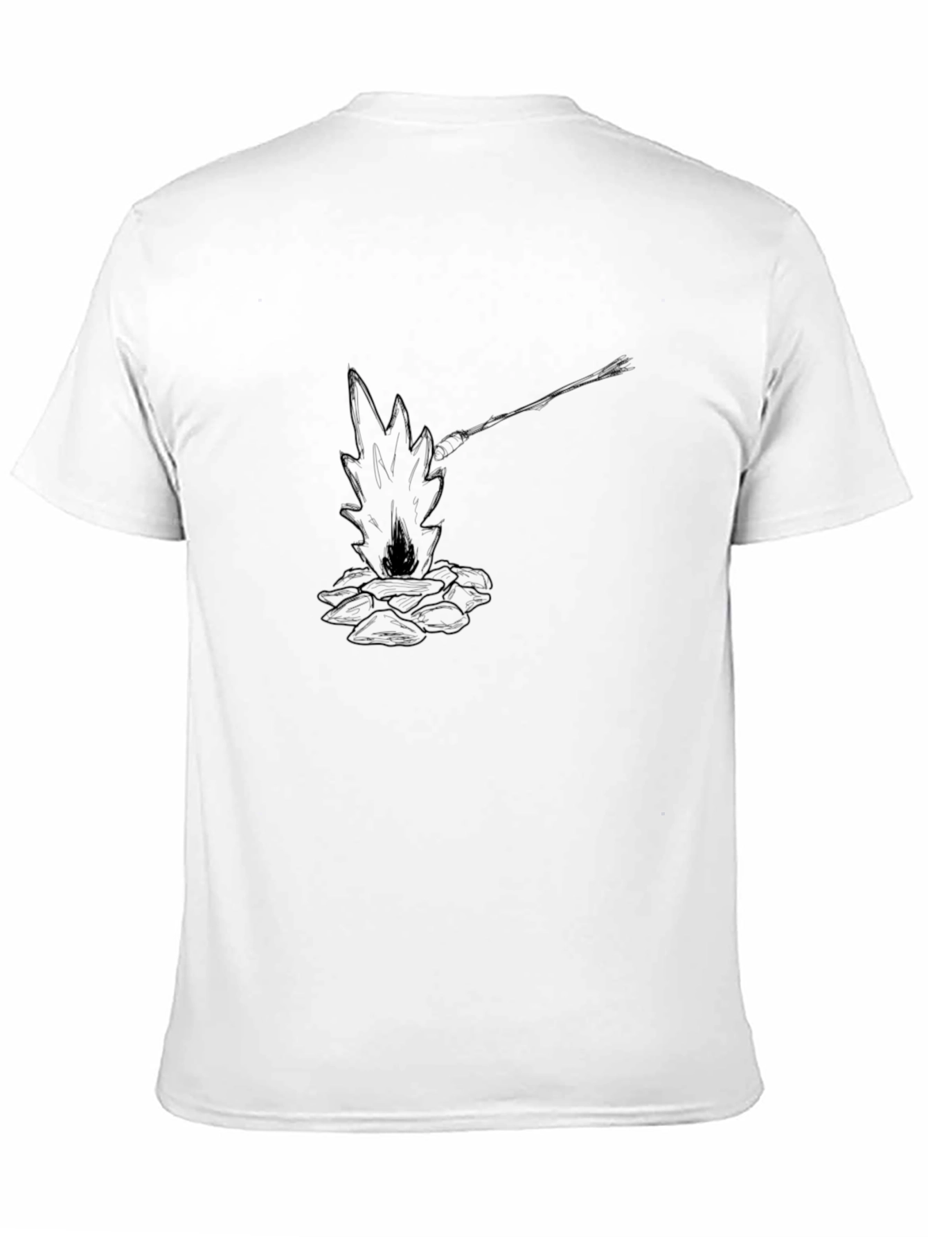Campfire Graphic T-Shirt - Black Cotton Tee
