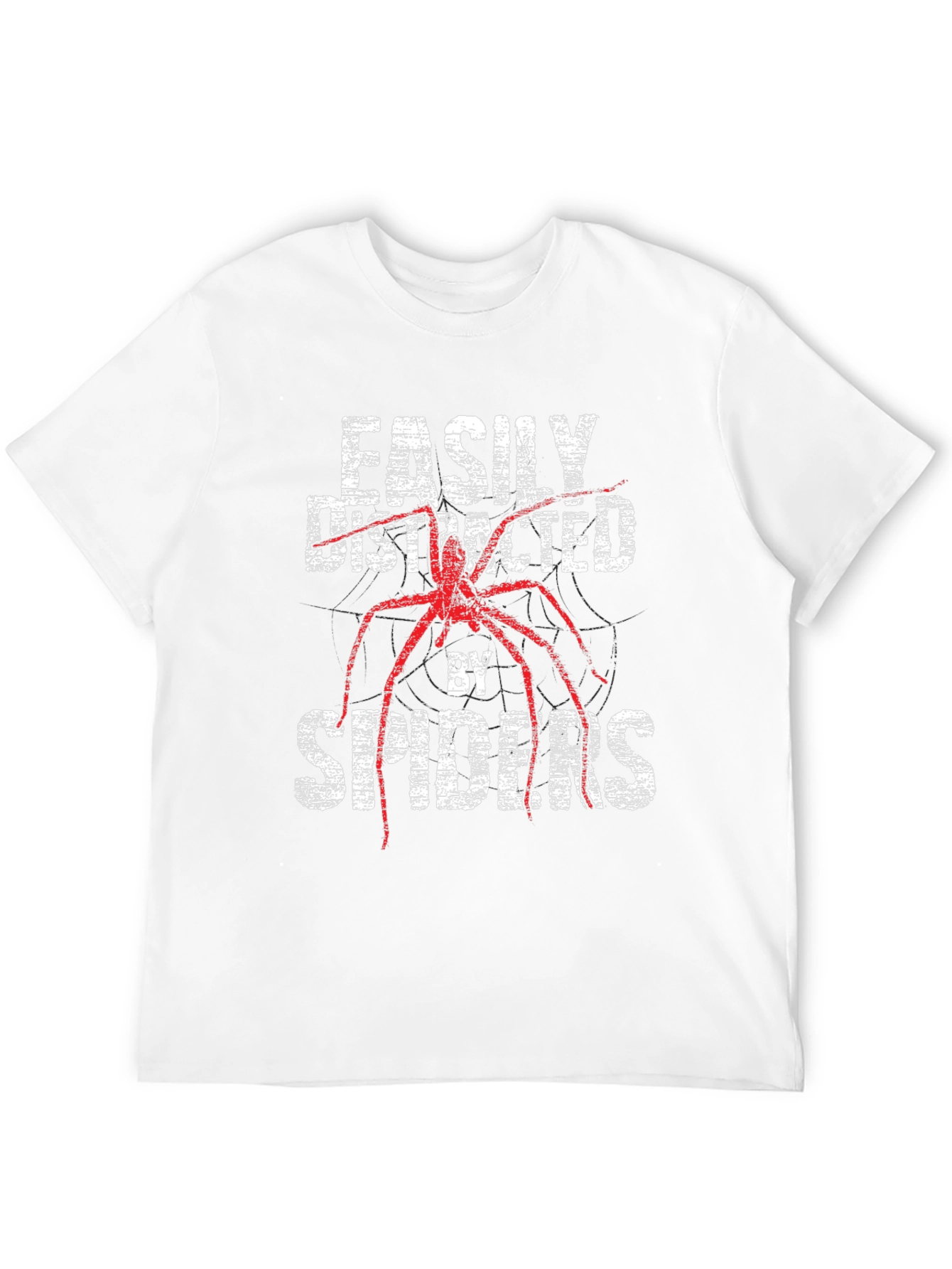 Easily Distracted By Spiders Funny T-Shirt