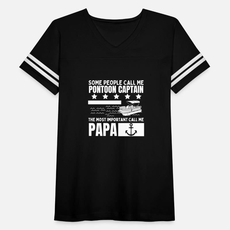 Pontoon Captain And Papa Proud Funny Pontoon