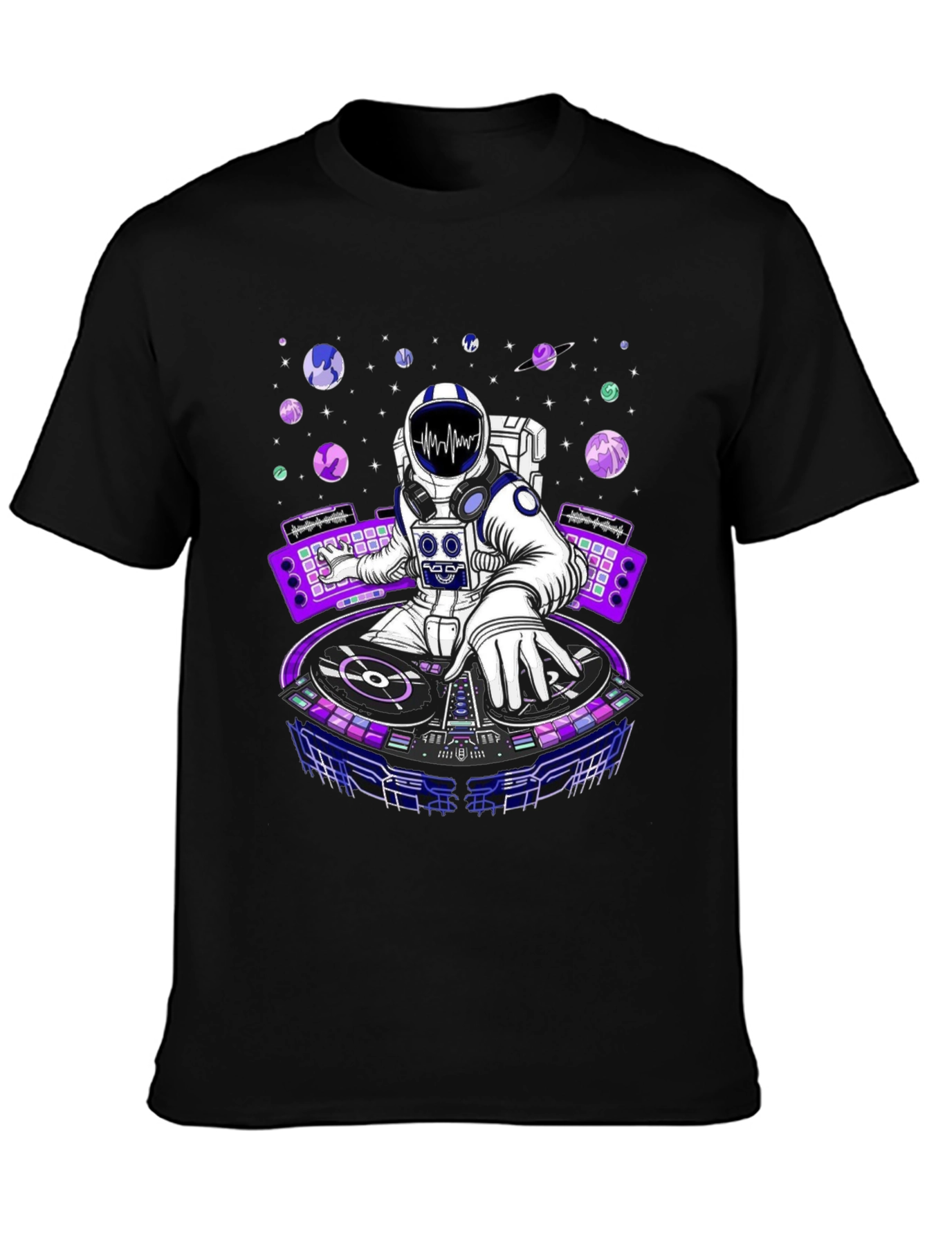 Astronaut DJ Graphic T-Shirt - Space Rave Tee