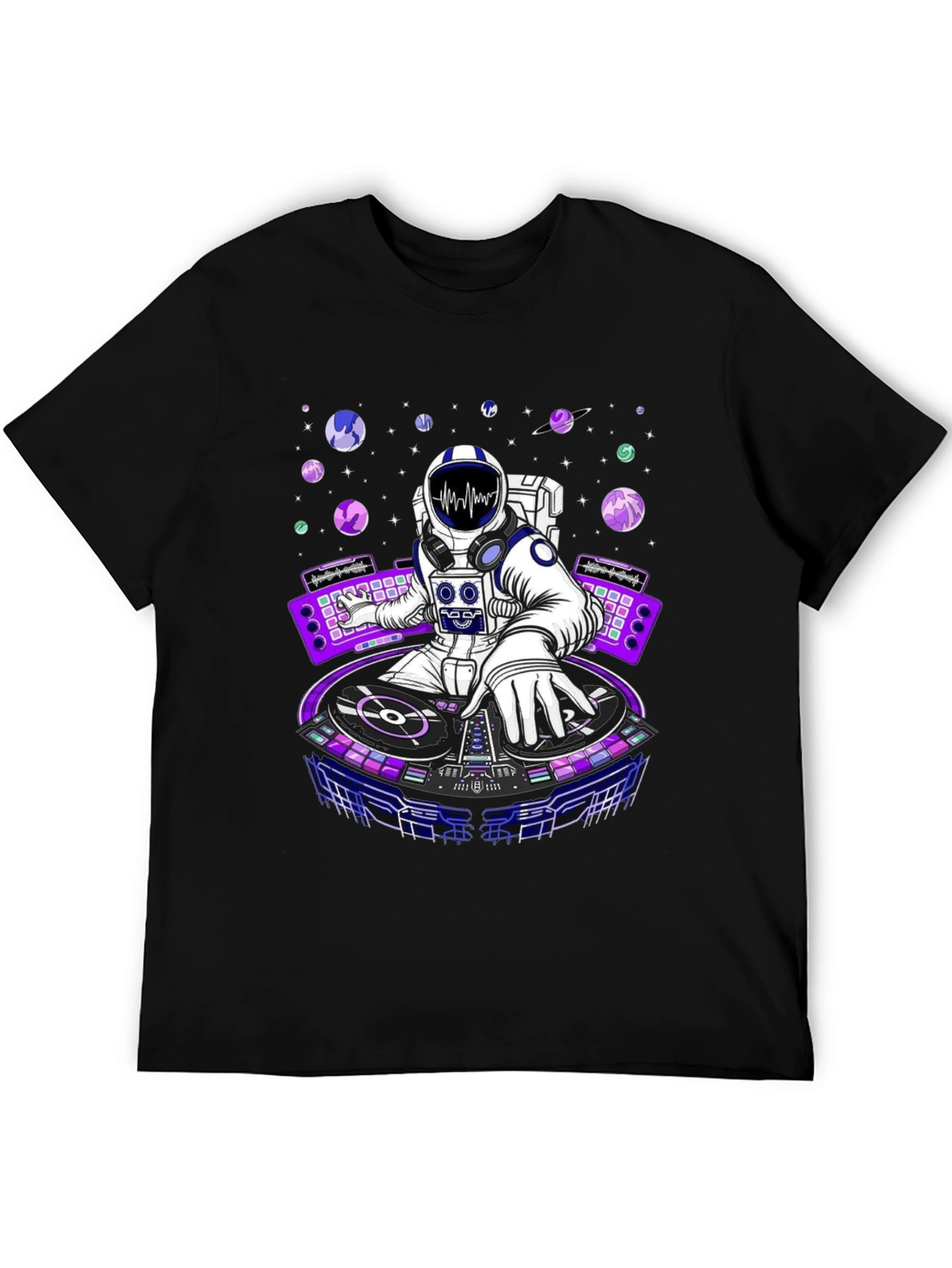 Astronaut DJ Graphic T-Shirt - Space Rave Tee