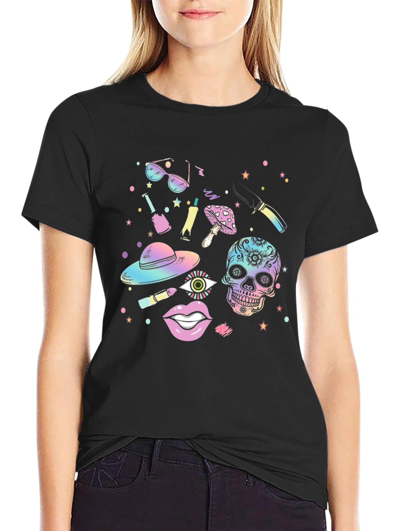 Psychedelic Rainbow Graphic T-Shirt