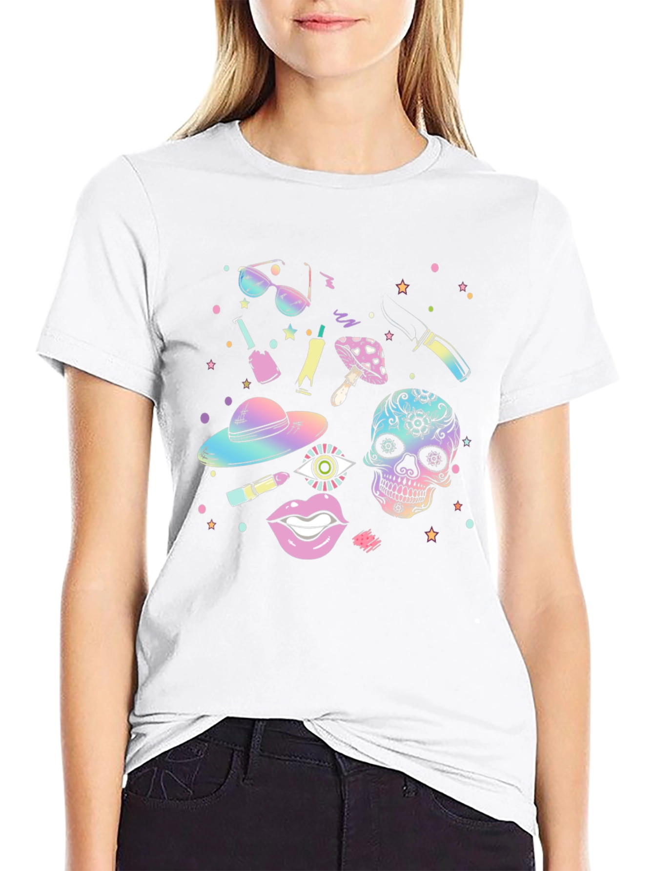 Psychedelic Rainbow Graphic T-Shirt