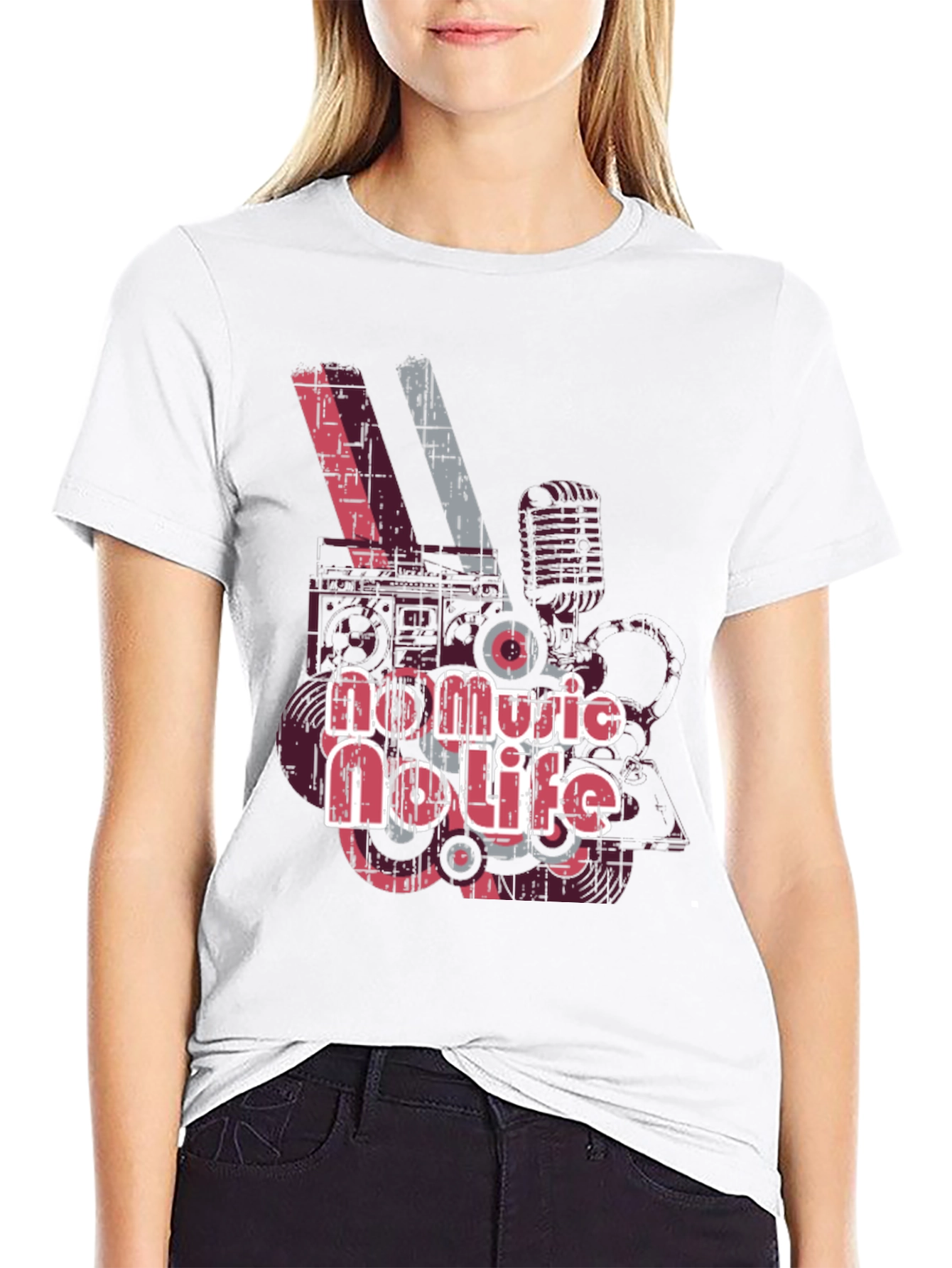 No Music No Life Graphic T-Shirt