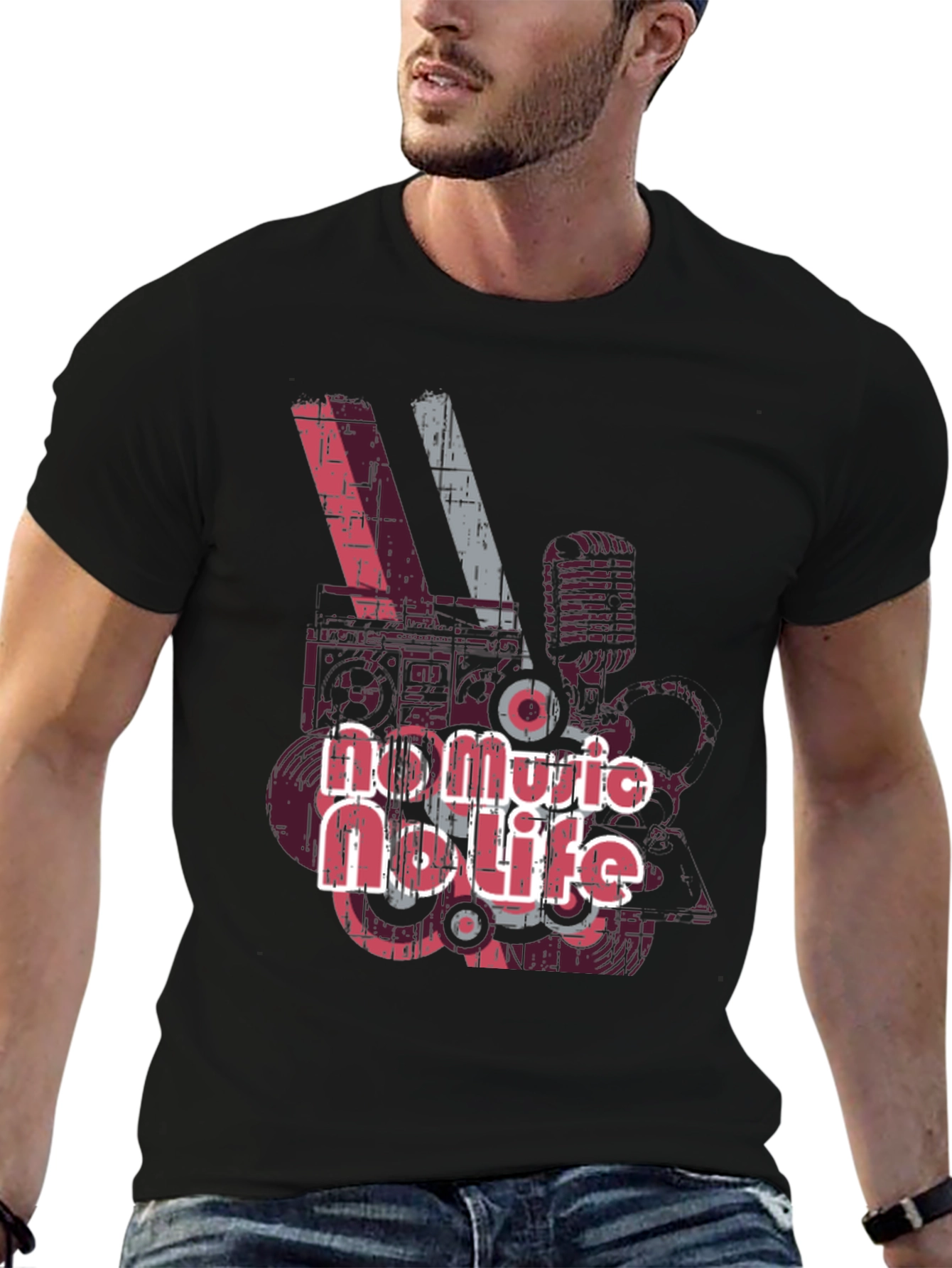 No Music No Life Graphic T-Shirt