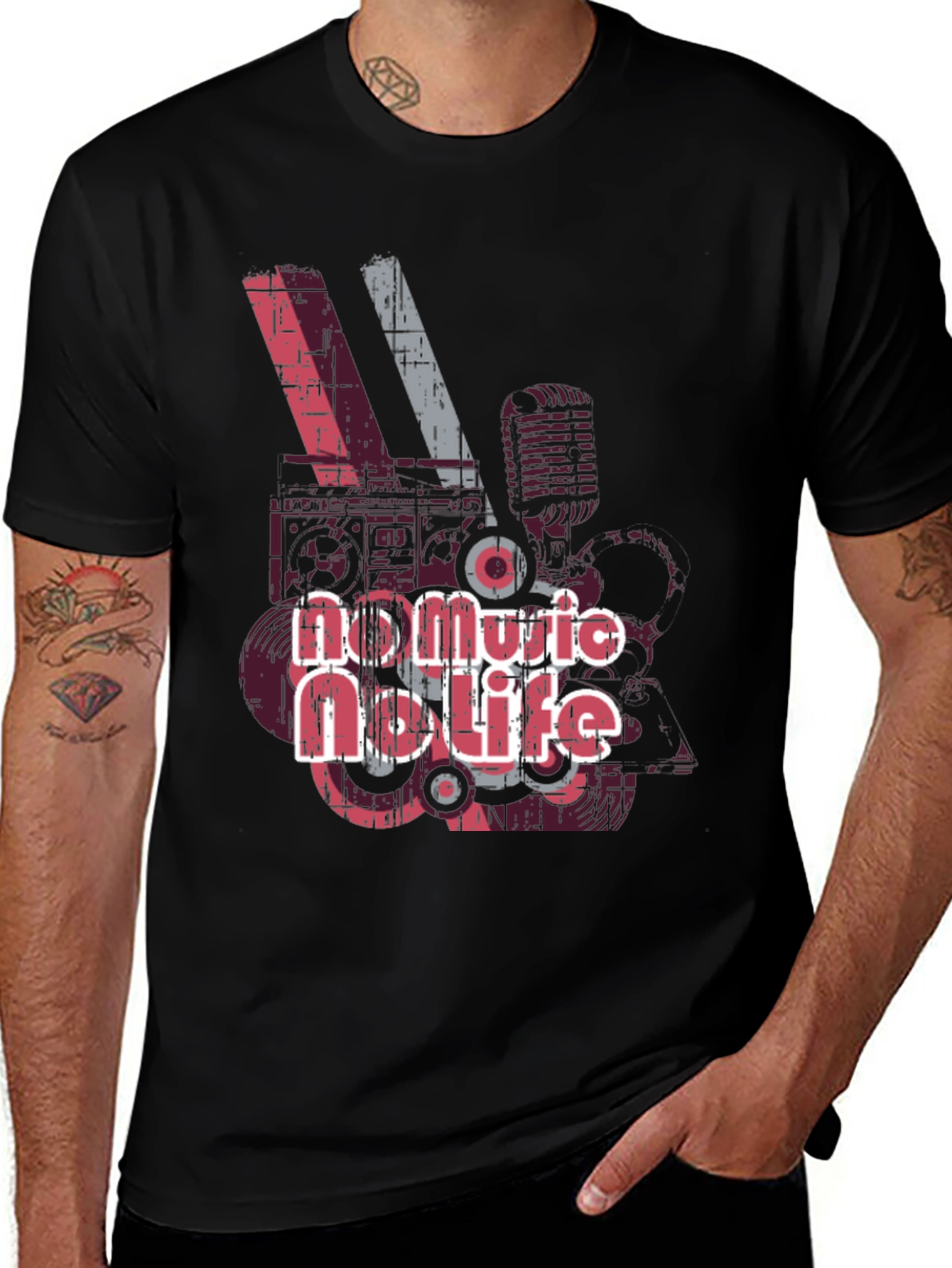 No Music No Life Graphic T-Shirt