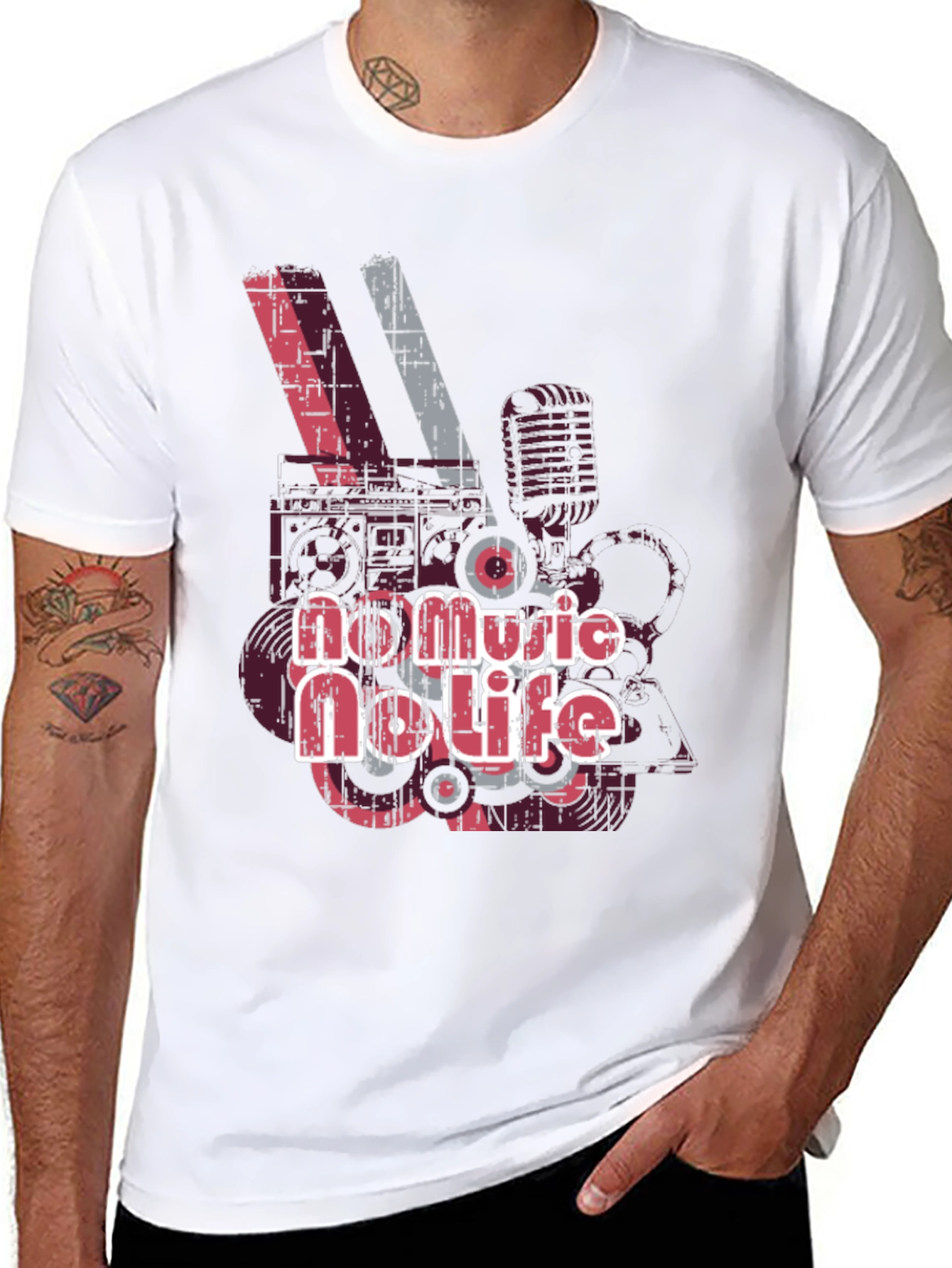 No Music No Life Graphic T-Shirt