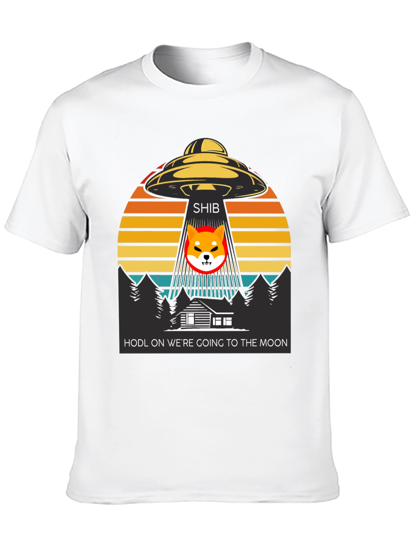 HODL To The Moon Shiba Inu T-Shirt – UFO Crypto Graphic Tee