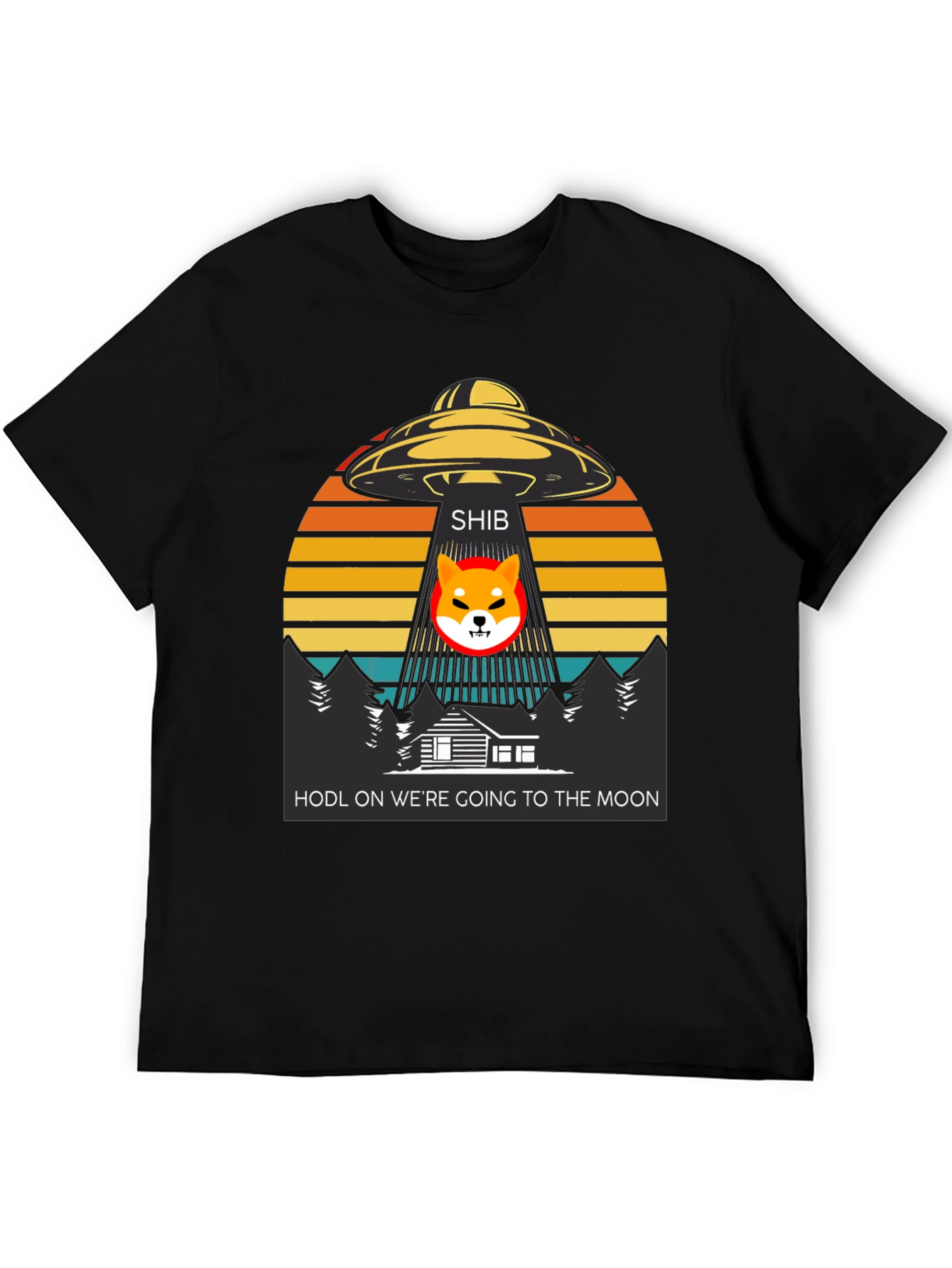 HODL To The Moon Shiba Inu T-Shirt – UFO Crypto Graphic Tee