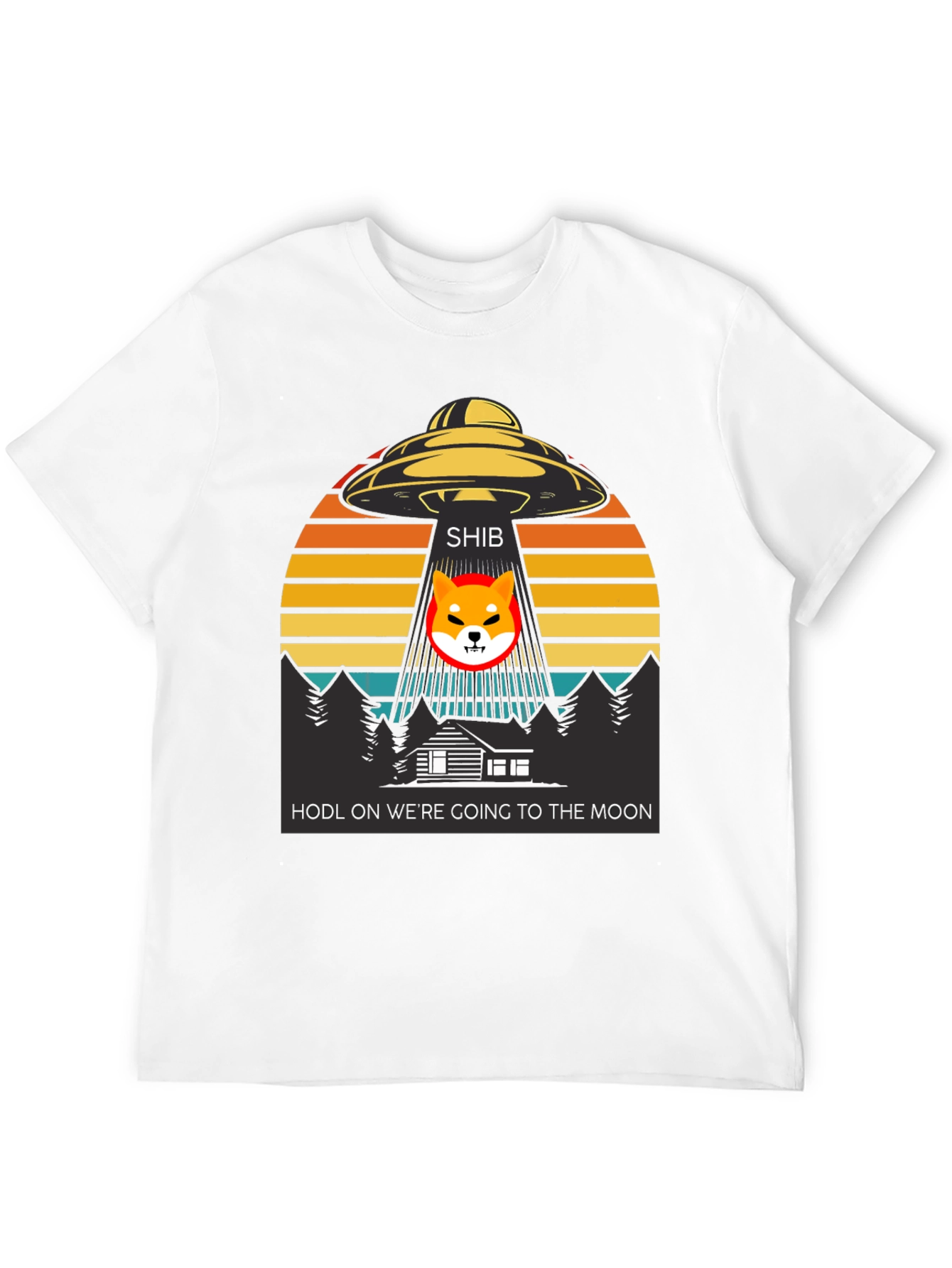 HODL To The Moon Shiba Inu T-Shirt – UFO Crypto Graphic Tee