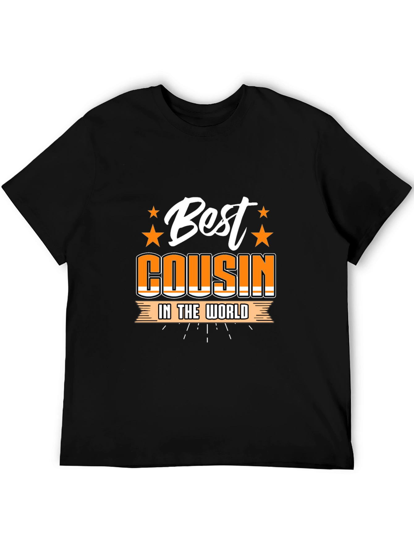 Best Cousin in the World Black Graphic T-Shirt
