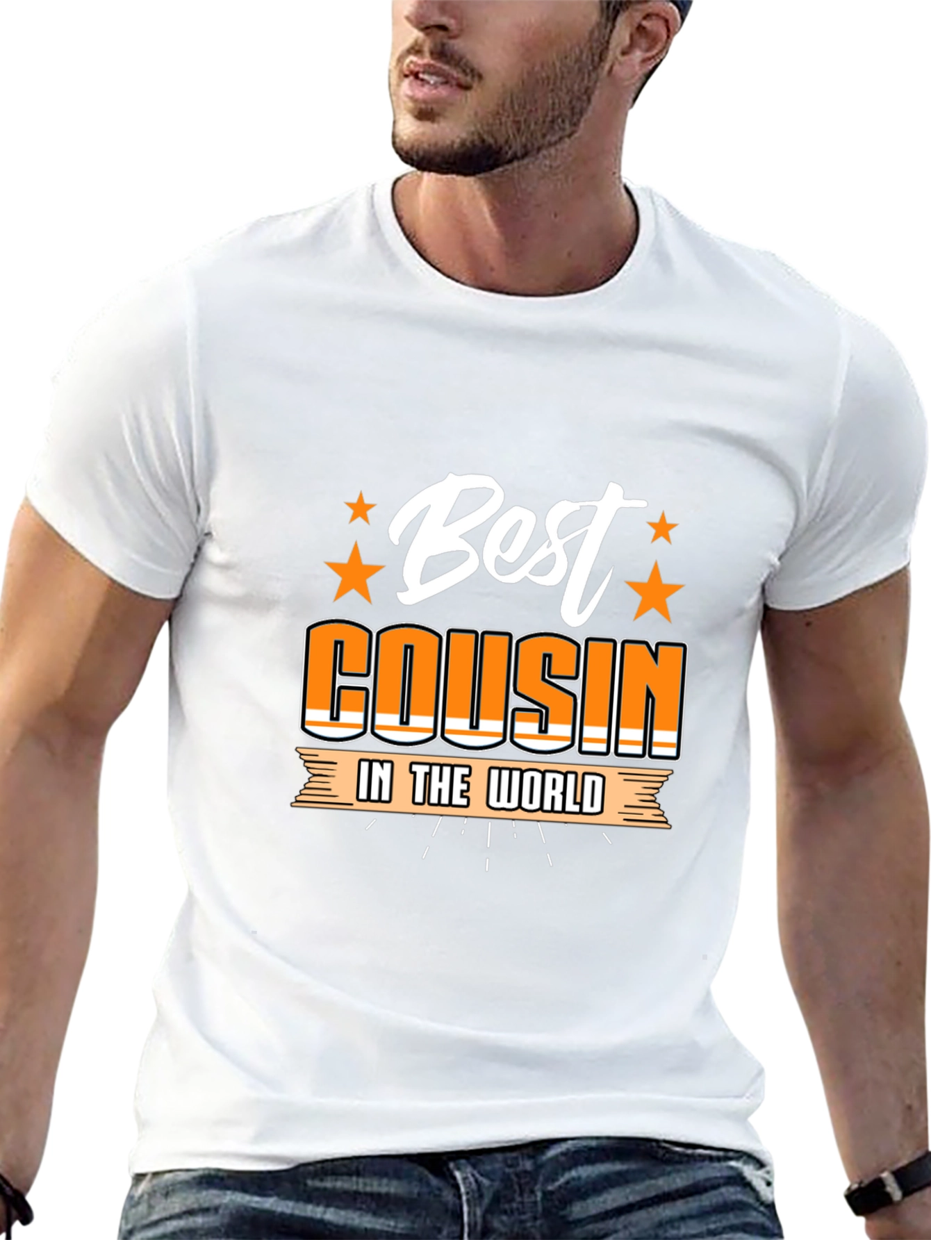 Best Cousin in the World Black Graphic T-Shirt