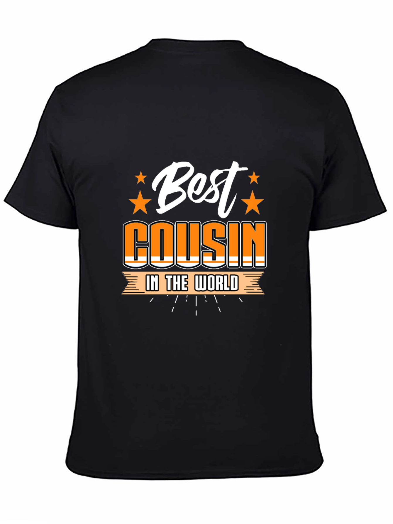 Best Cousin in the World Black Graphic T-Shirt