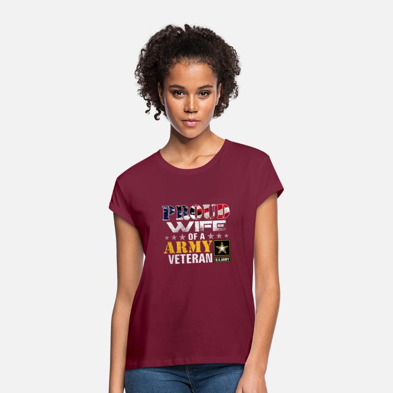 Proud Wife Of A Army Veteran American Flag Militar