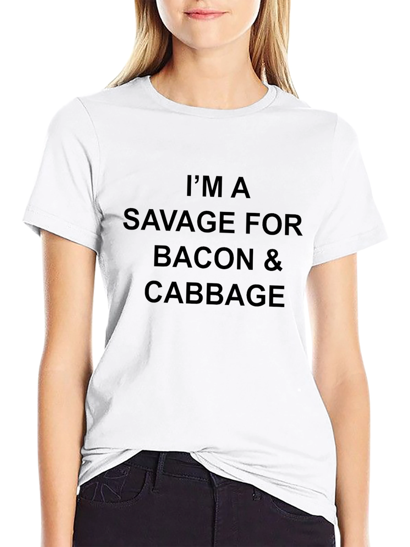 Savage for Bacon & Cabbage Black T-Shirt