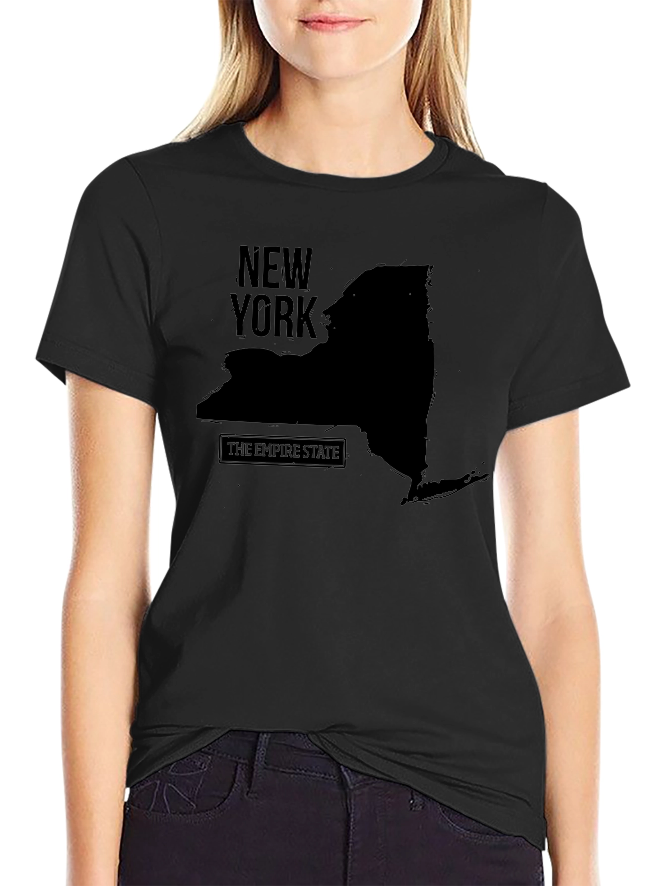 New York State Silhouette Graphic Tee - Black