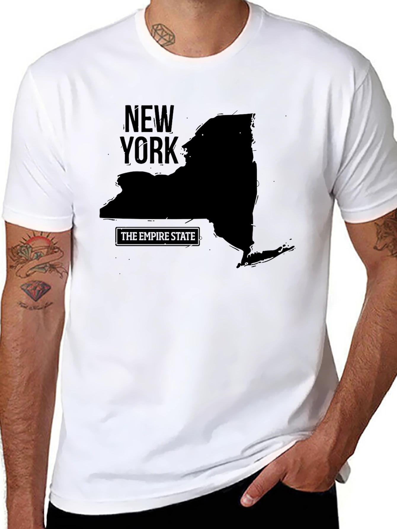 New York State Silhouette Graphic Tee - Black
